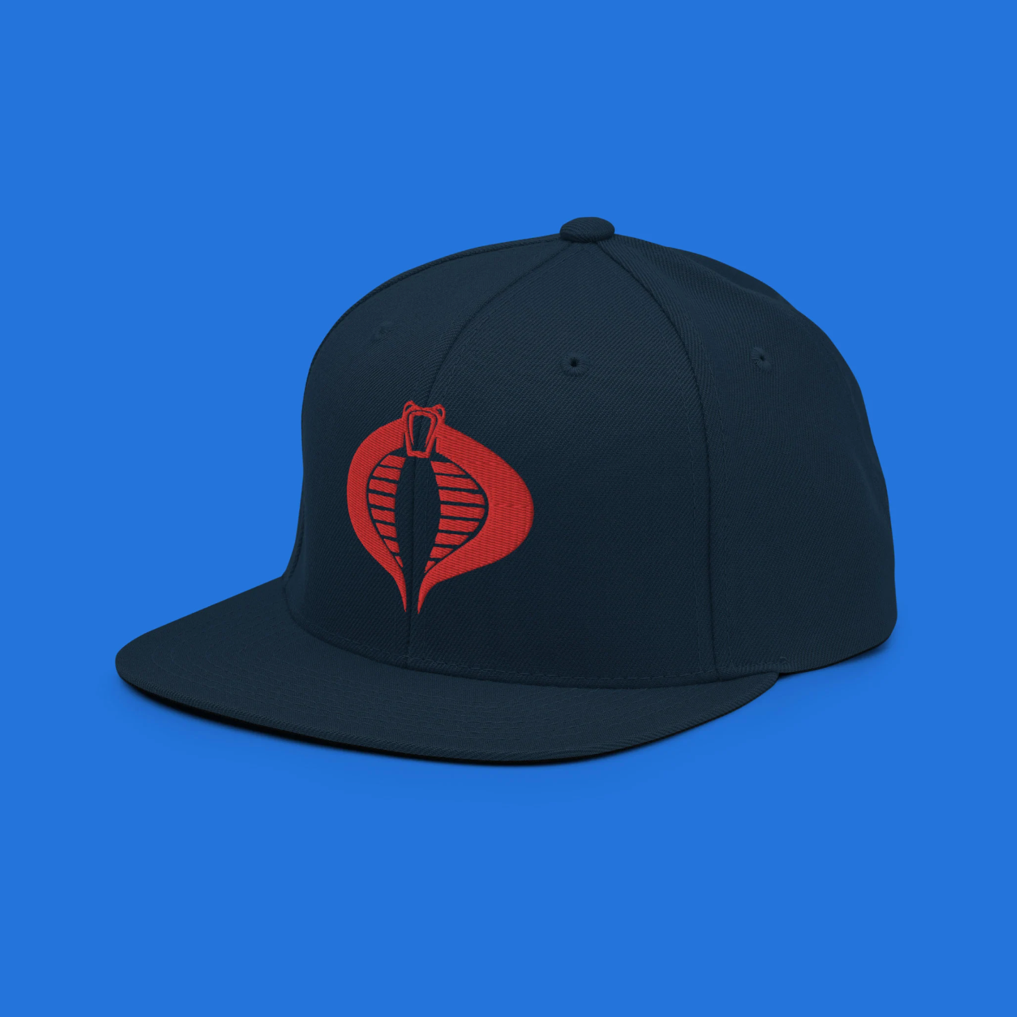 Cobra Logo Embroidered Snapback Baseball Hat GI Joe SkipsBazaar
