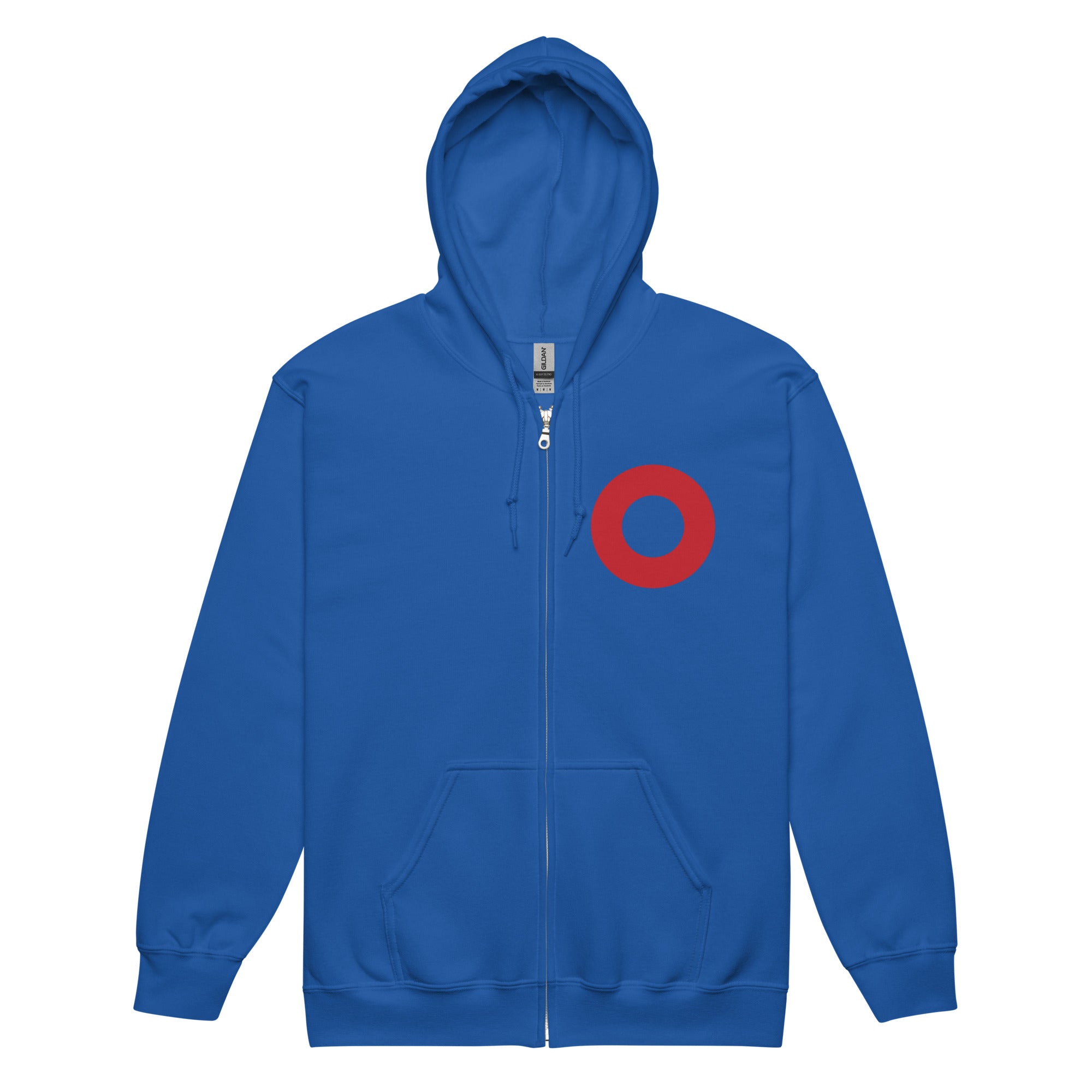 Fishman Donut Upper Chest Design Zip-Up Sweatshirt