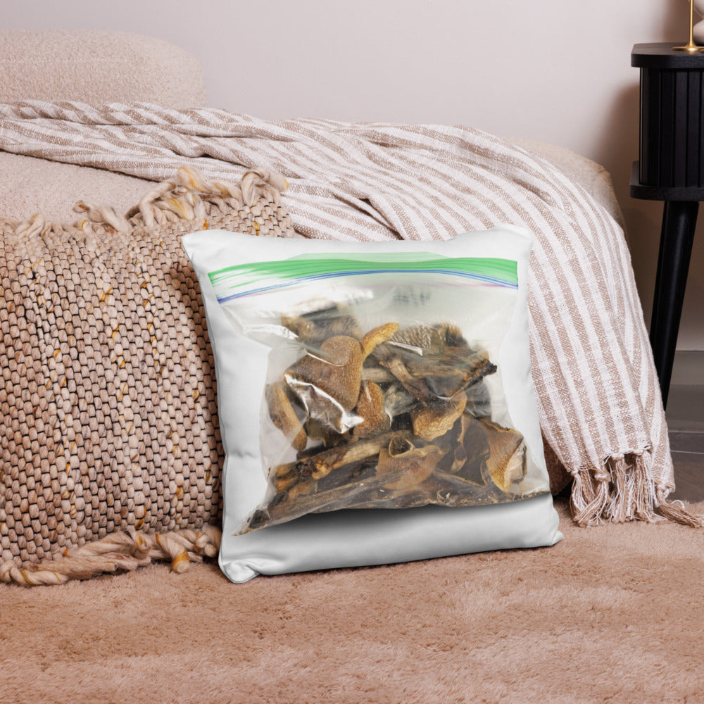 Psilocybin Magic Mushrooms Throw Pillow