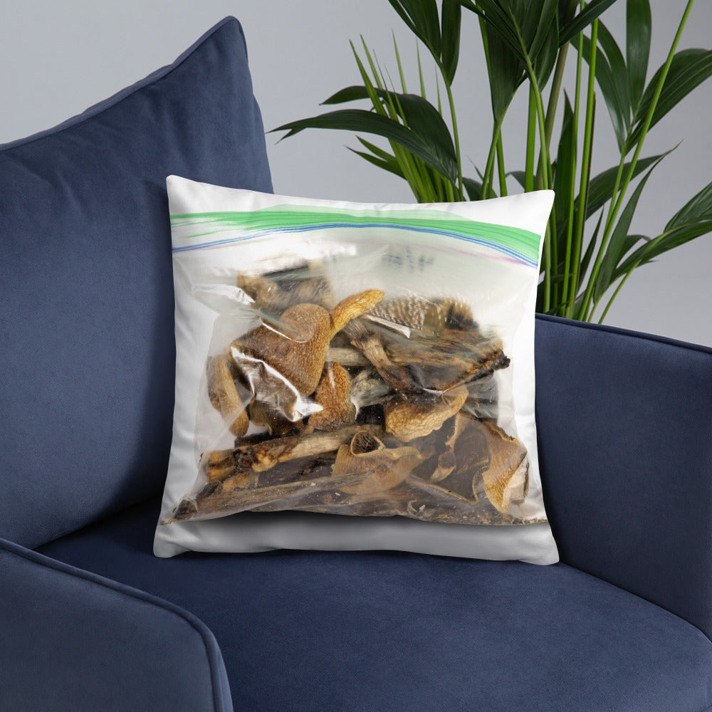 Psilocybin Magic Mushrooms Throw Pillow