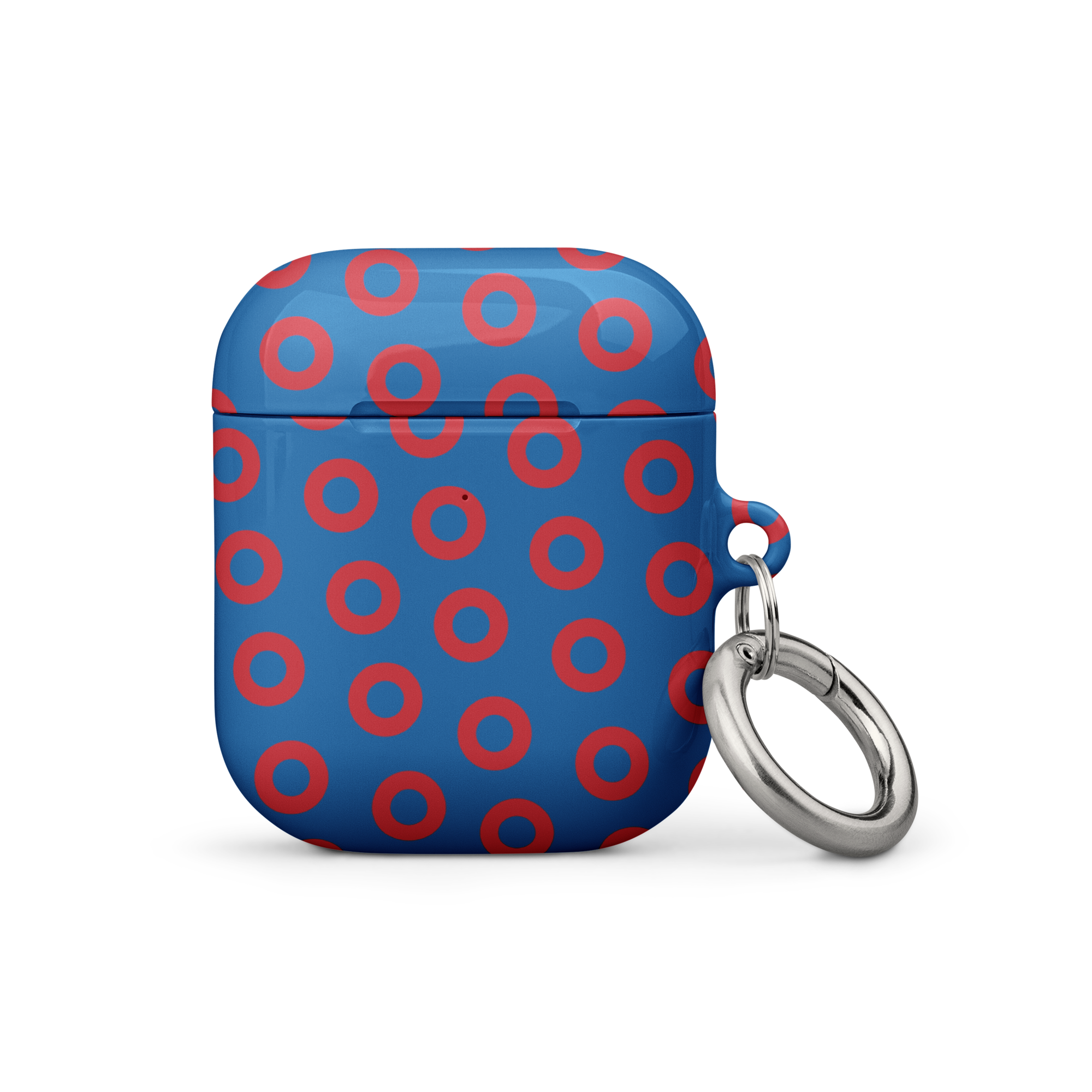 Stylish Phish Fishman Donut Apple AirPods Case - Blue/Red Edition