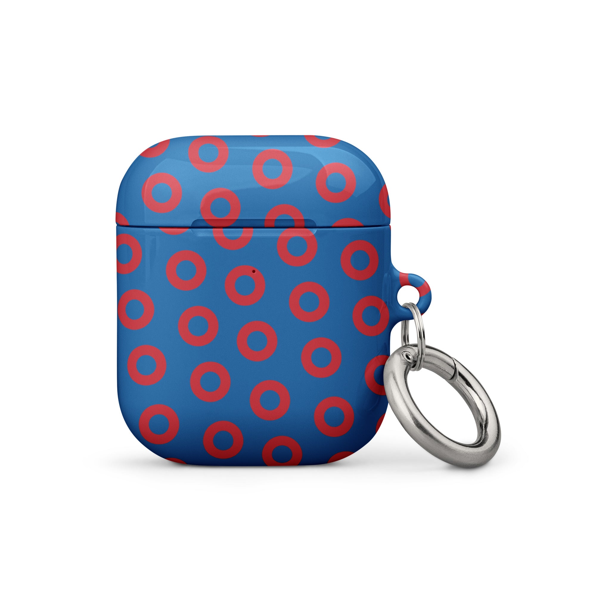 Stylish Phish Fishman Donut Apple AirPods Case - Blue/Red Edition