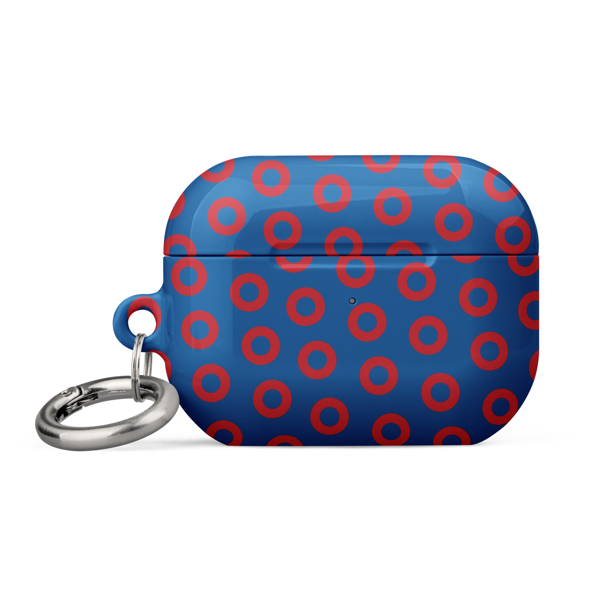 Stylish Phish Fishman Donut Apple AirPods Case - Blue/Red Edition