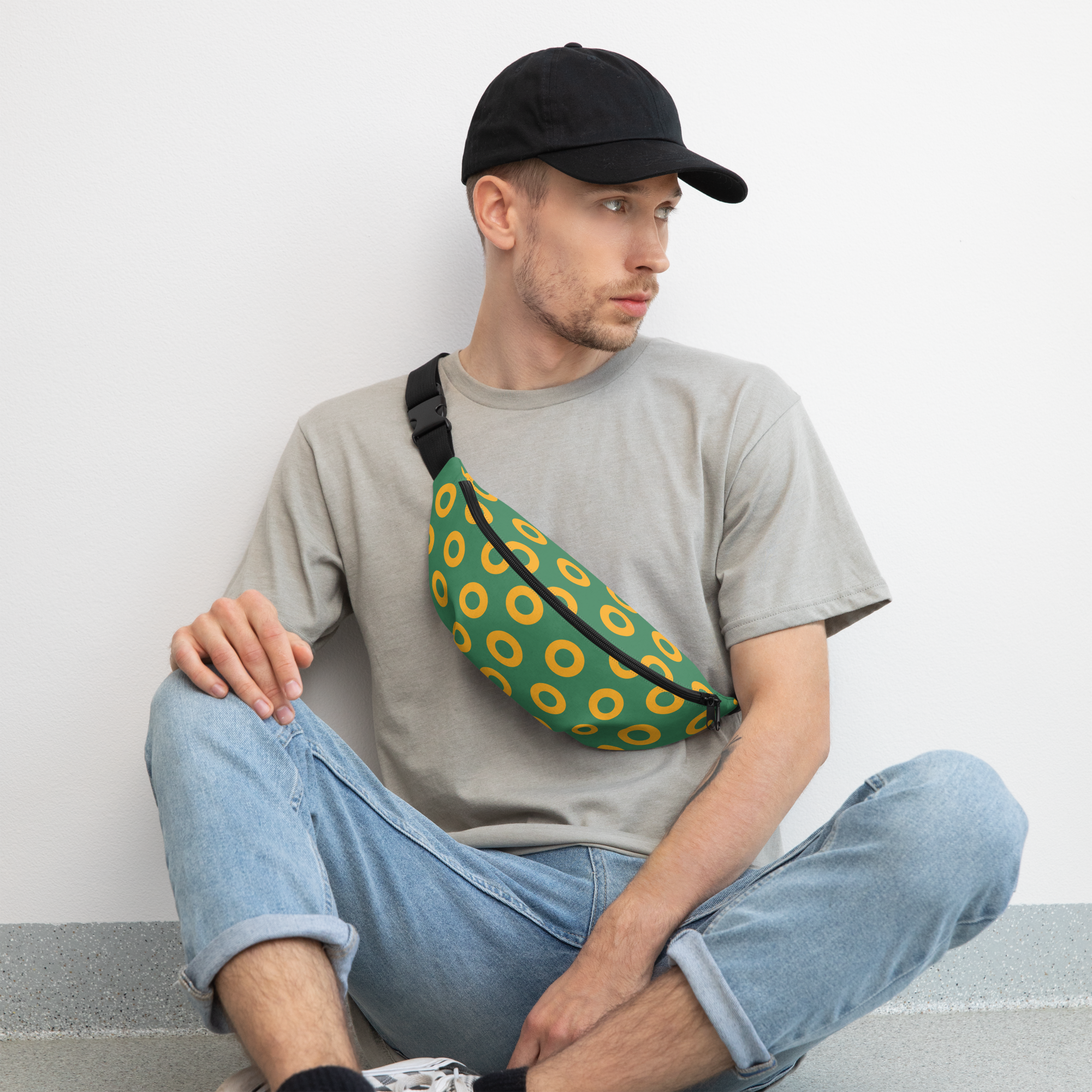 Fishman Donuts Fanny Pack: Green/Yellow Edition