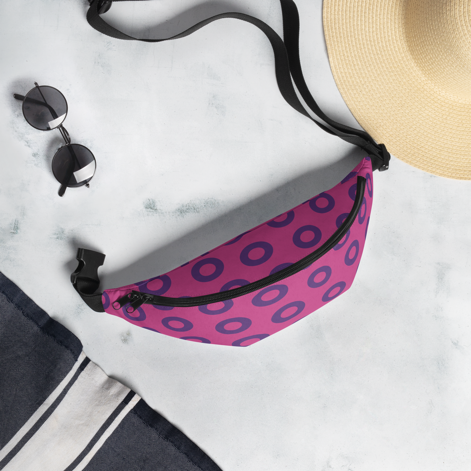 Fishman Donut Fanny Pack: Pink/Purple Edition