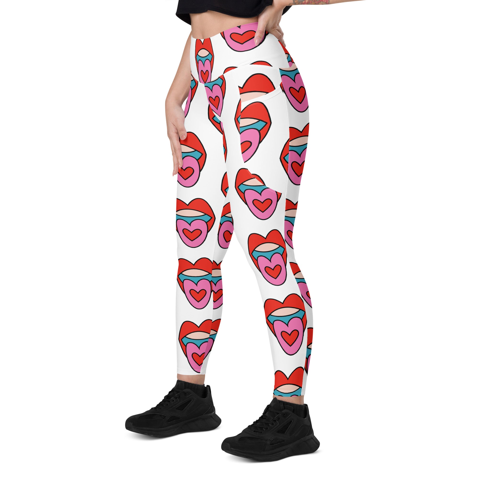 Acid Tongue Yoga Leggings With Pockets