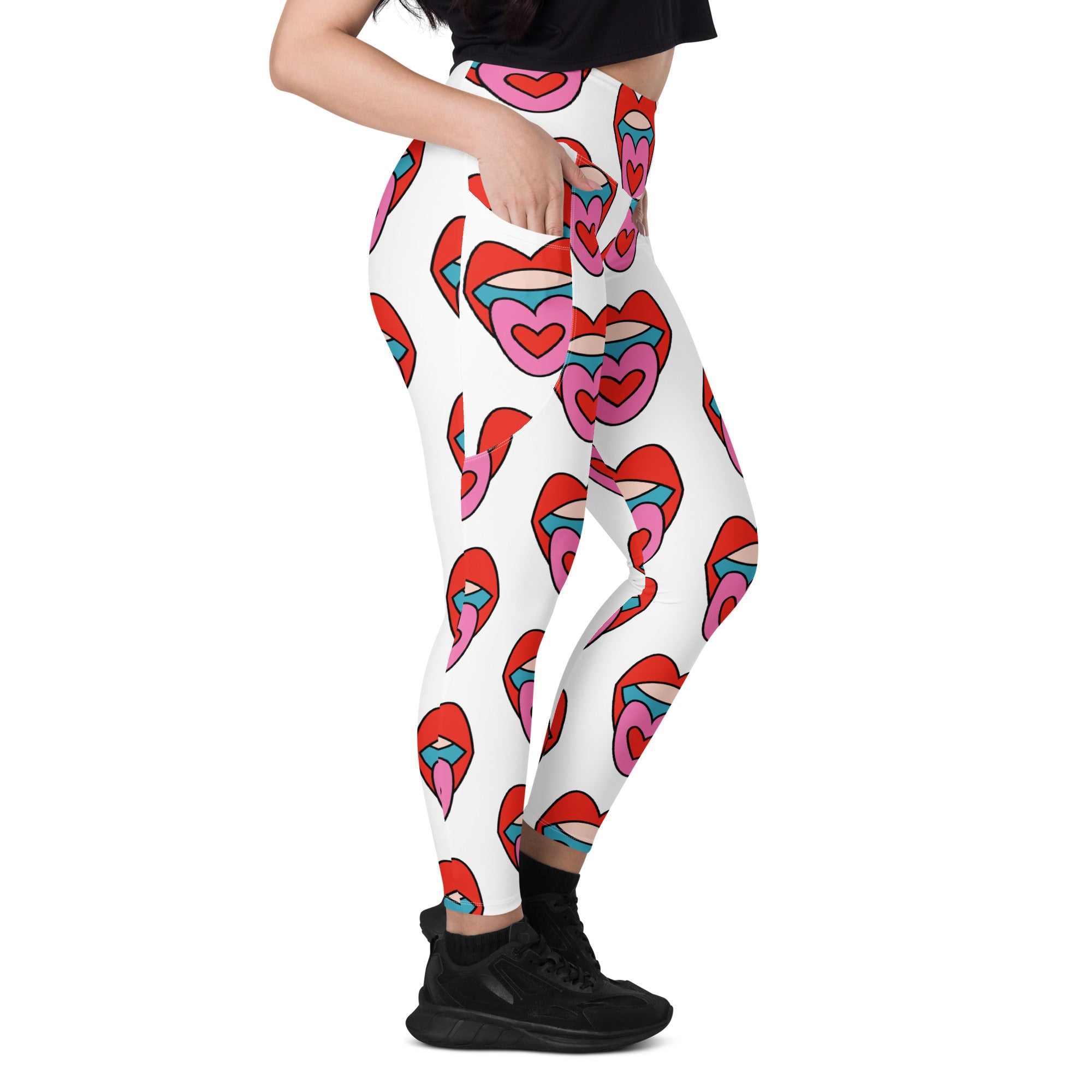 Acid Tongue Yoga Leggings With Pockets