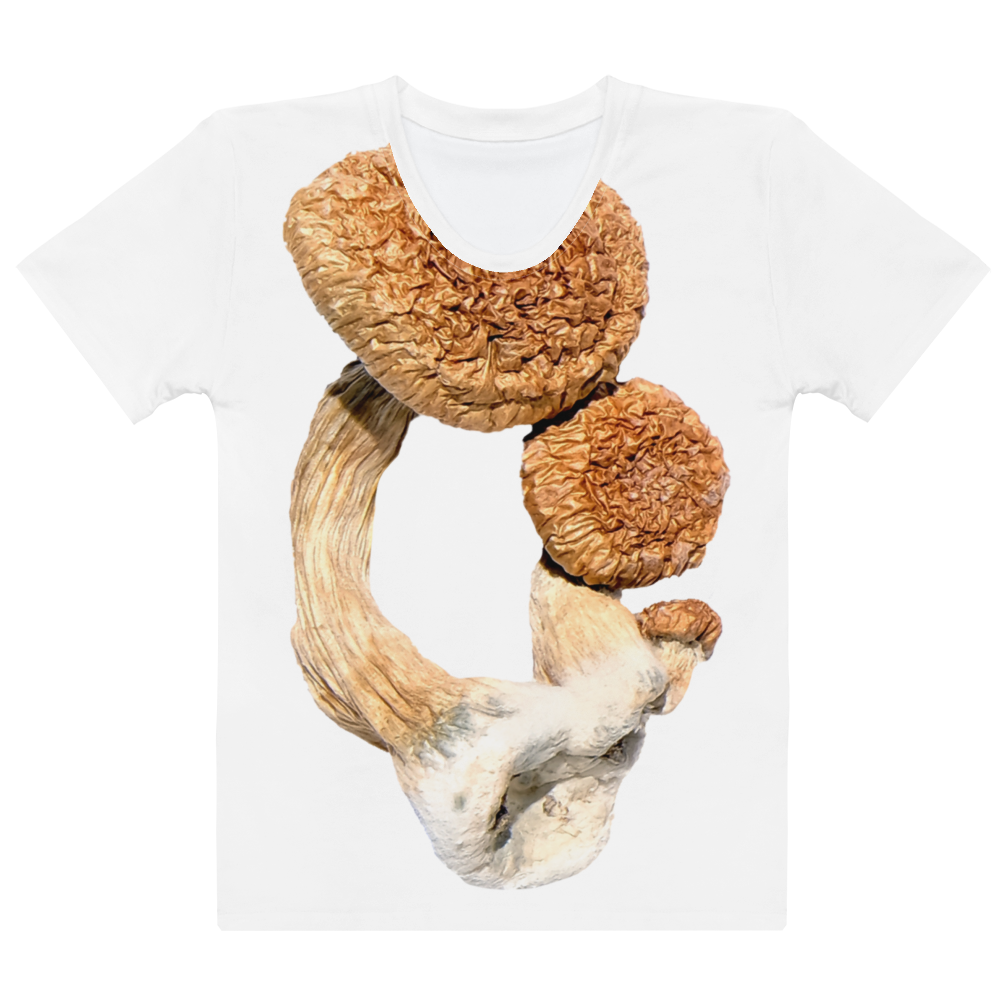 Psilocybin Magic Mushrooms Women's White All-Over T-Shirt