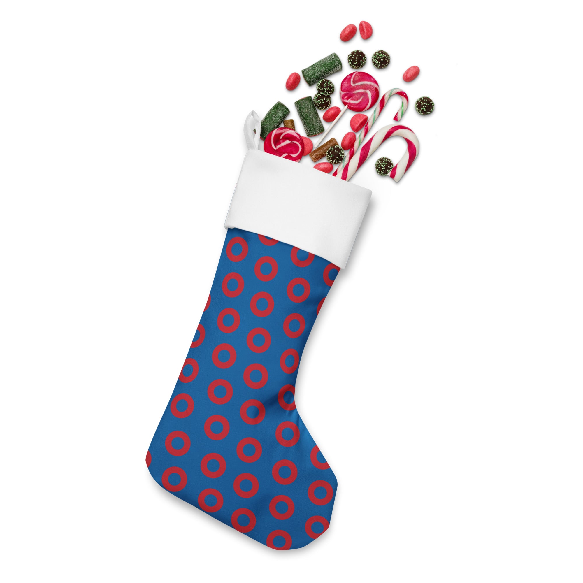 Fishman Blue/Red Donut Christmas Stocking