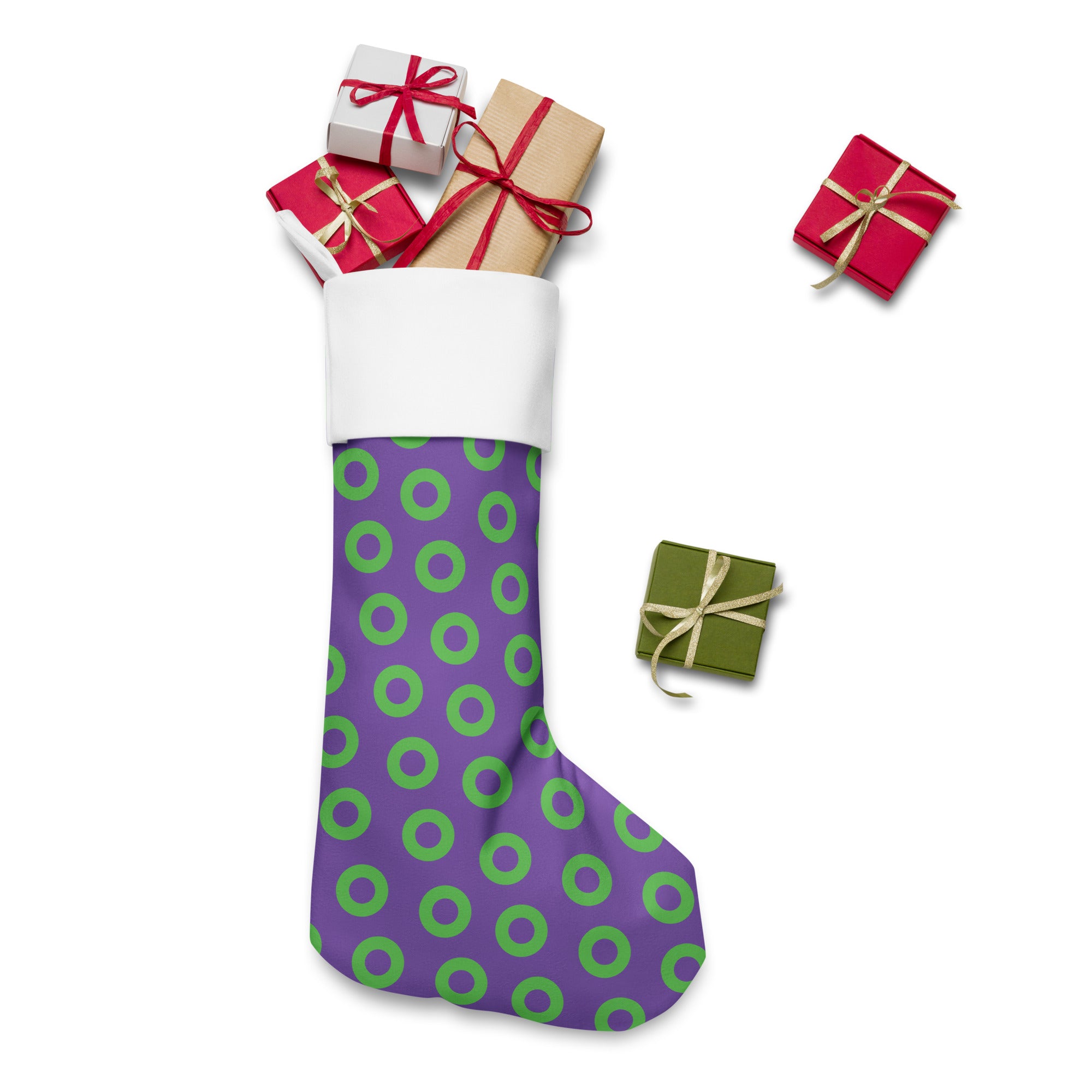 Fishman Purple/Green Donut Christmas Stocking