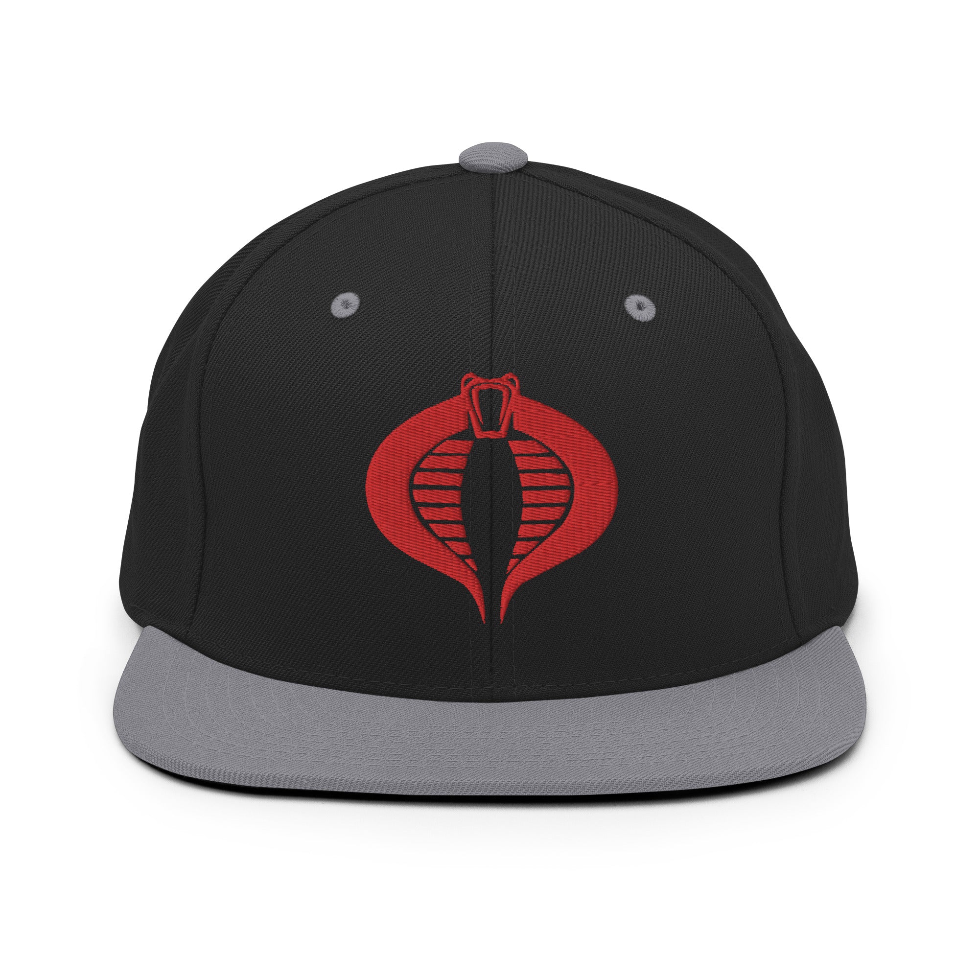 Cobra Logo Embroidered Snapback Baseball Hat - GI Joe