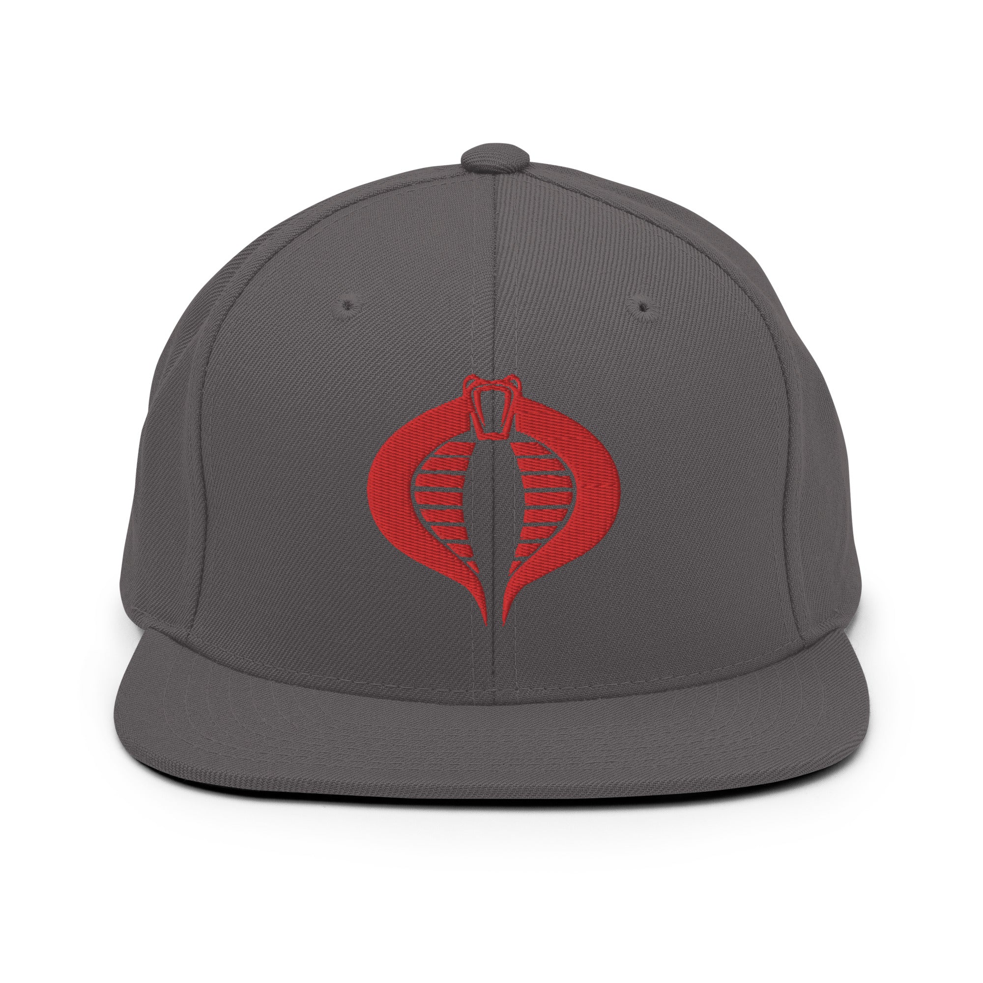 Cobra Logo Embroidered Snapback Baseball Hat - GI Joe