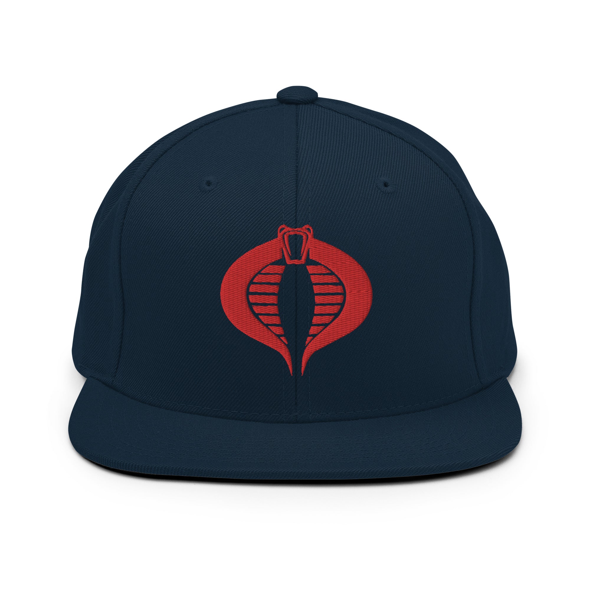 Cobra Logo Embroidered Snapback Baseball Hat - GI Joe