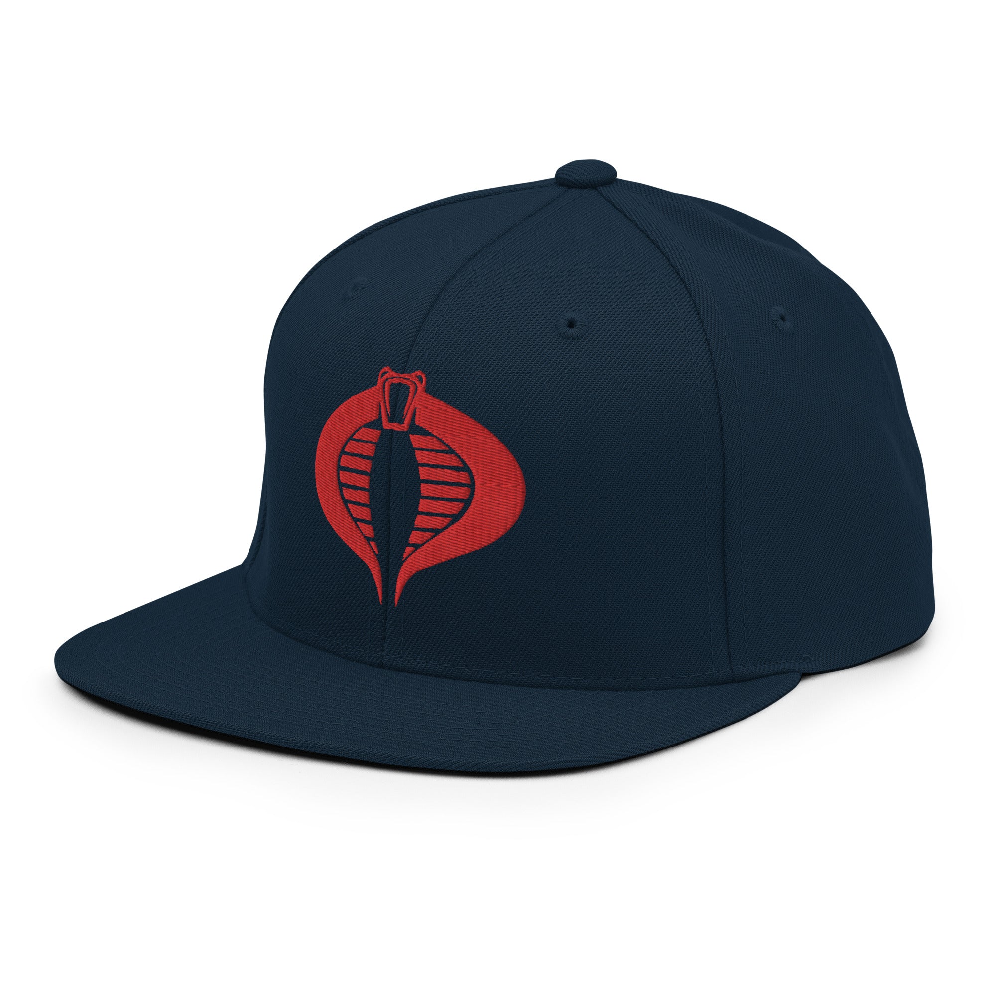 Cobra Logo Embroidered Snapback Baseball Hat - GI Joe