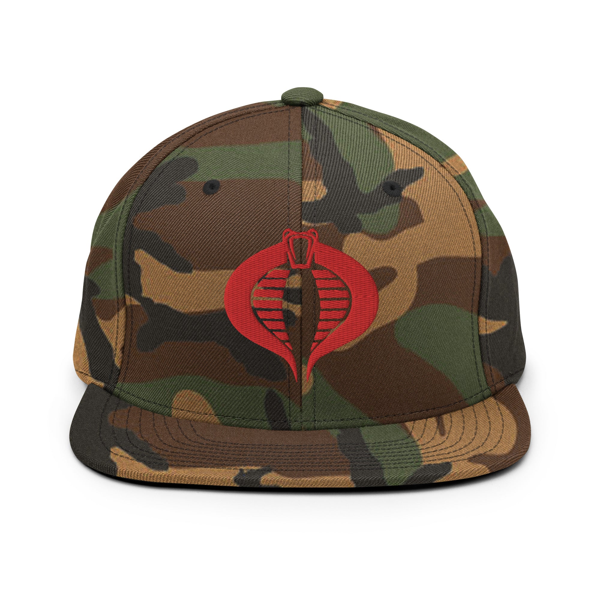 Cobra Logo Embroidered Snapback Baseball Hat - GI Joe