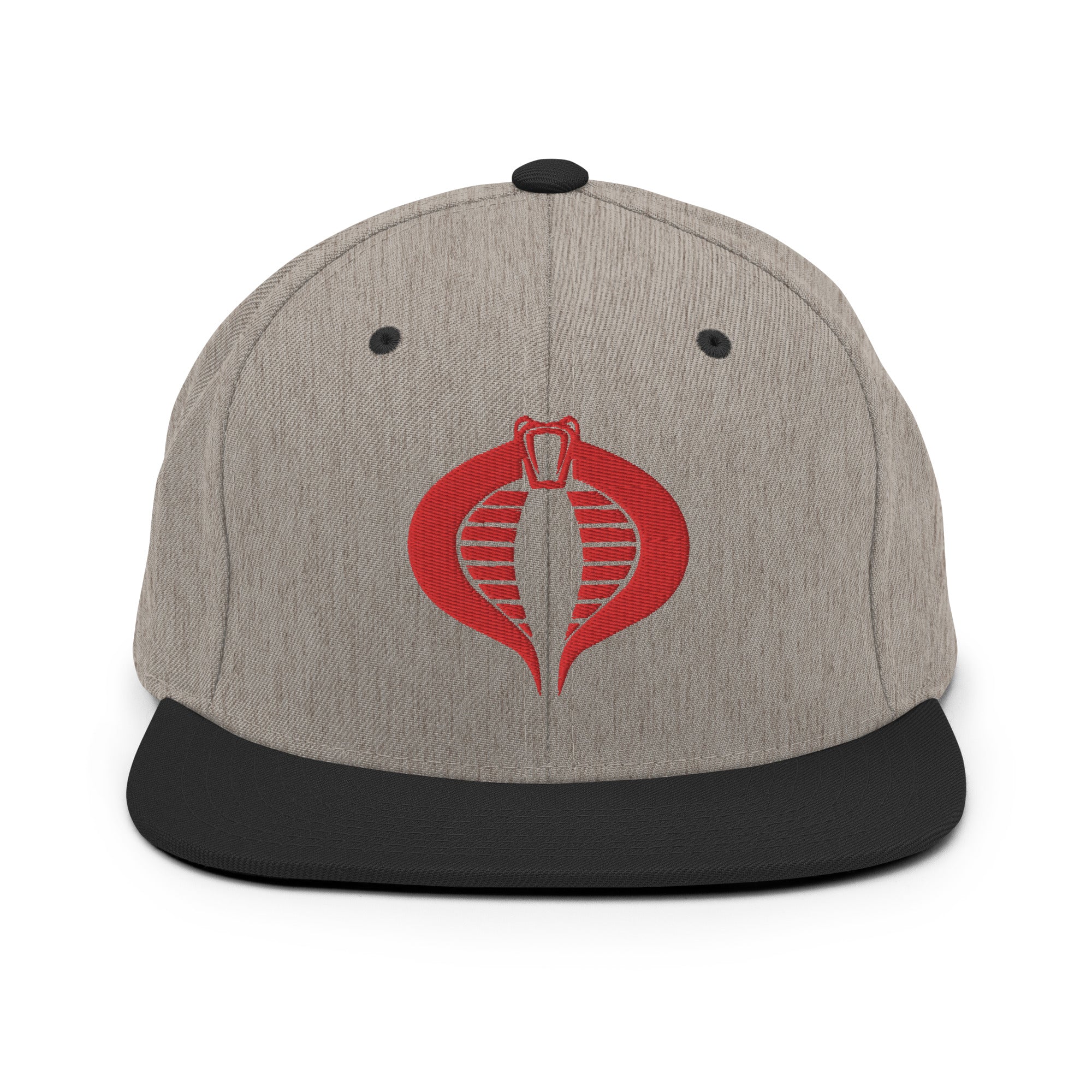 Cobra Logo Embroidered Snapback Baseball Hat - GI Joe