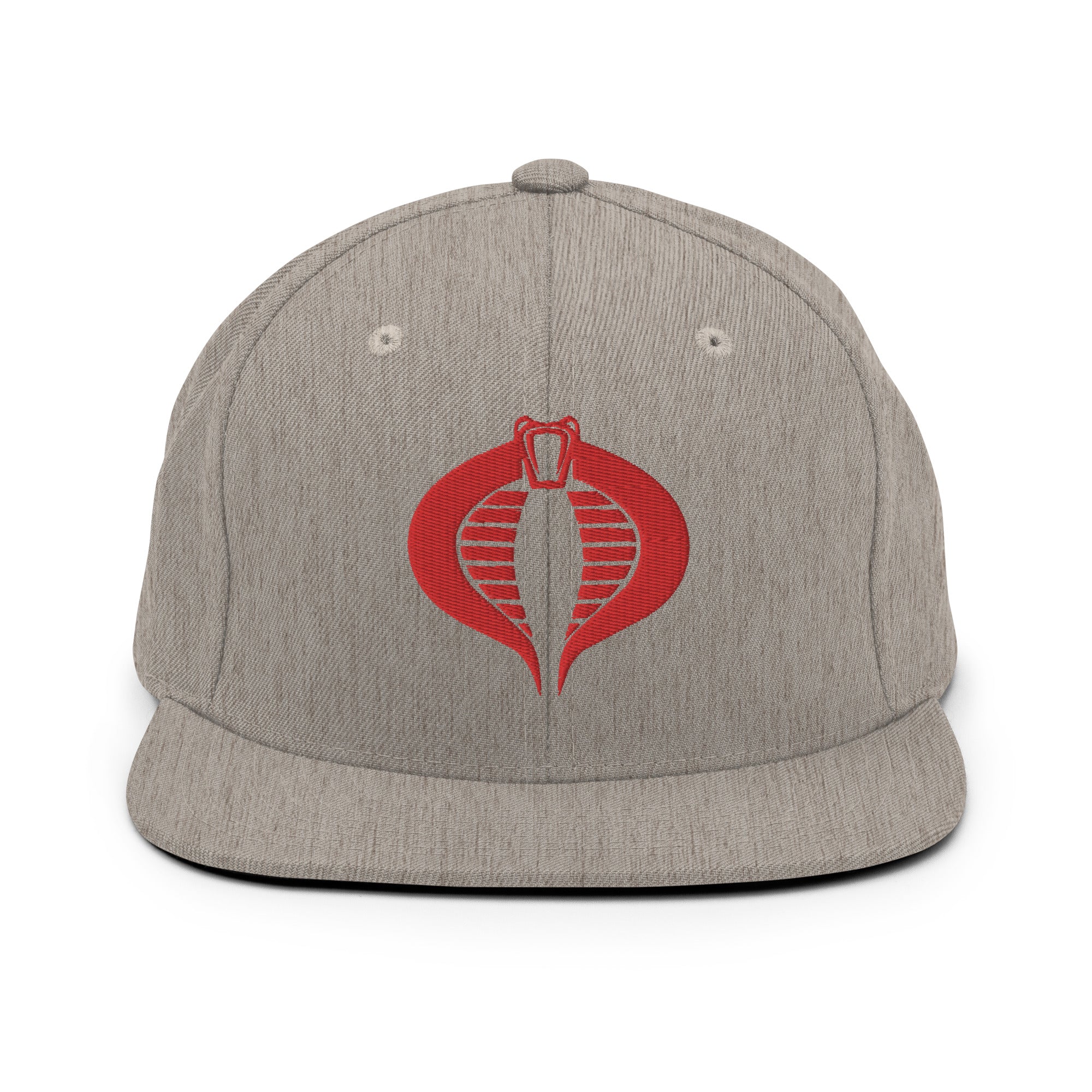 Cobra Logo Embroidered Snapback Baseball Hat - GI Joe