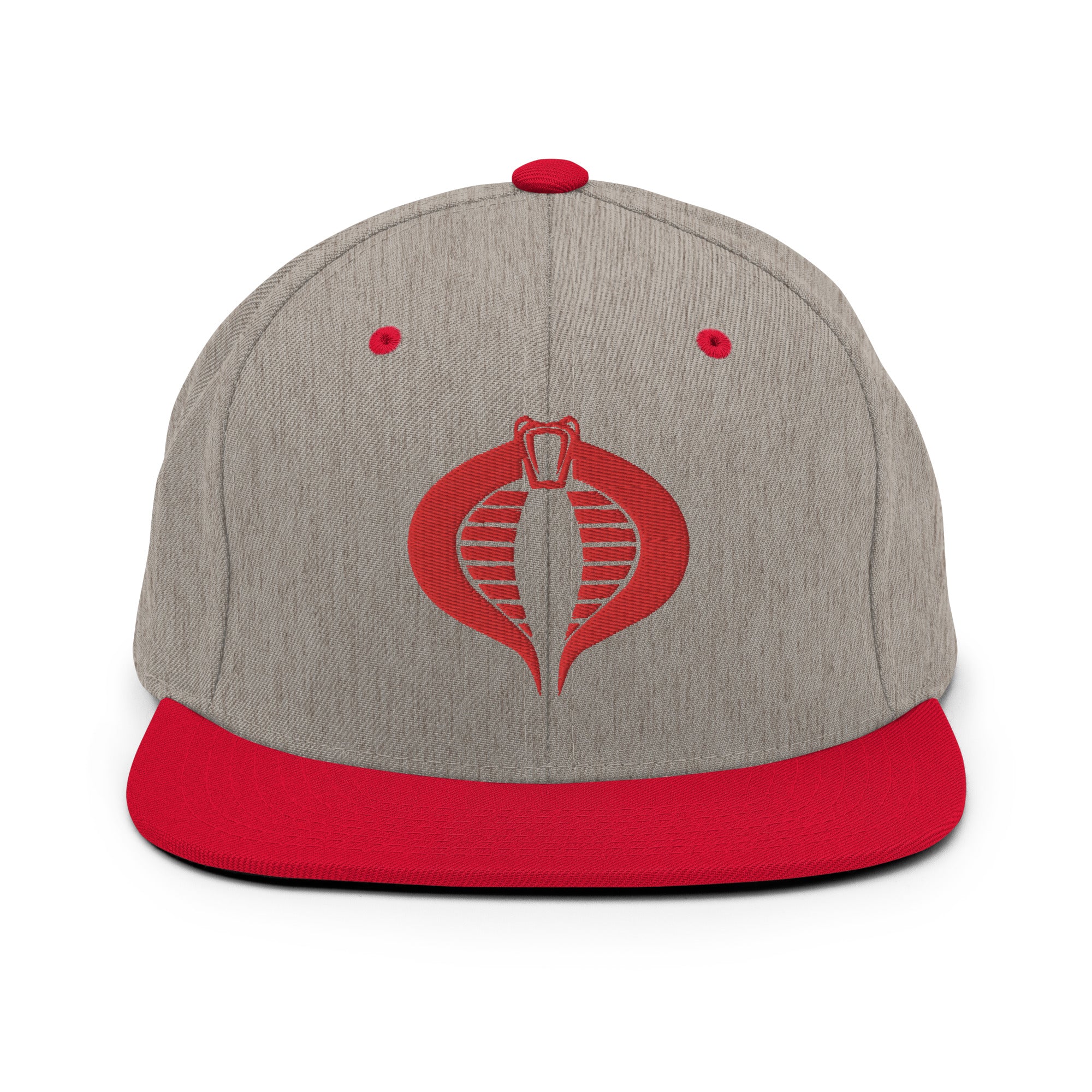 Cobra Logo Embroidered Snapback Baseball Hat - GI Joe