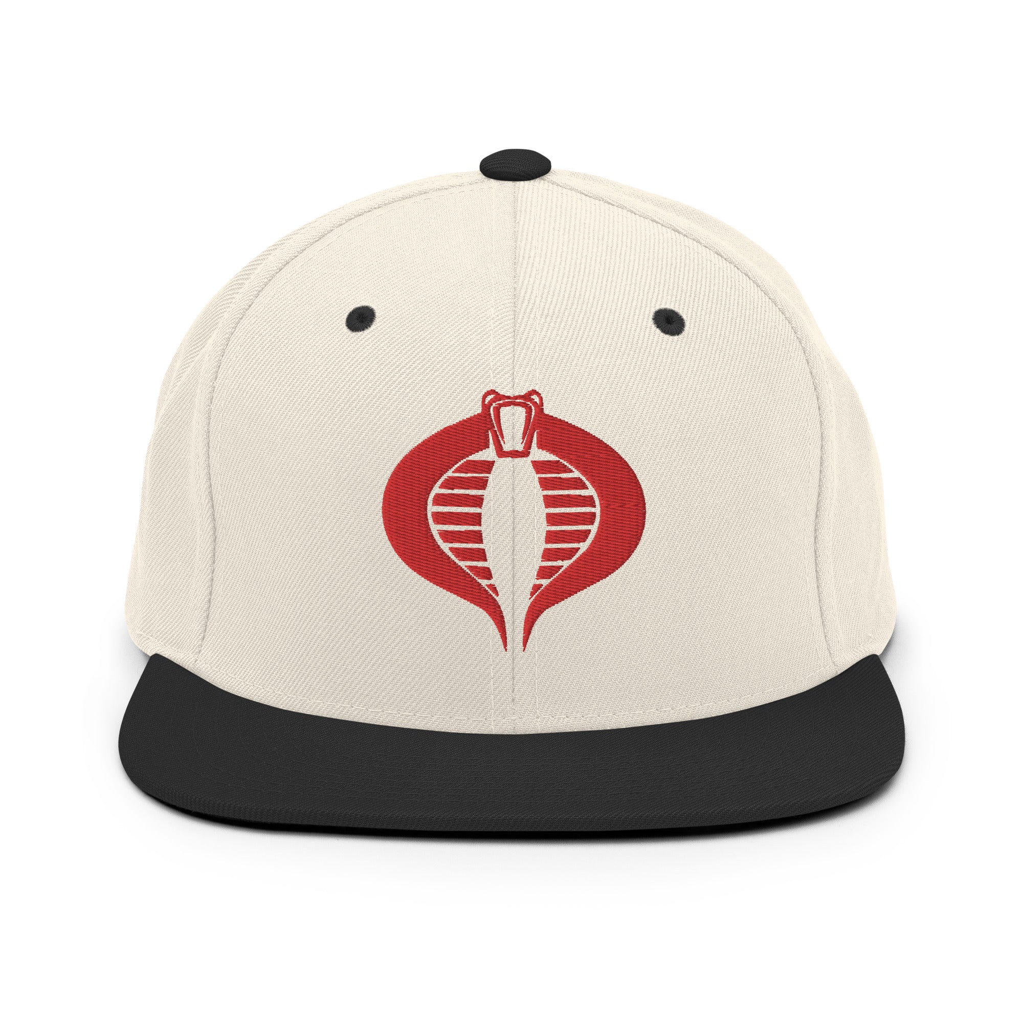 Cobra Logo Embroidered Snapback Baseball Hat - GI Joe