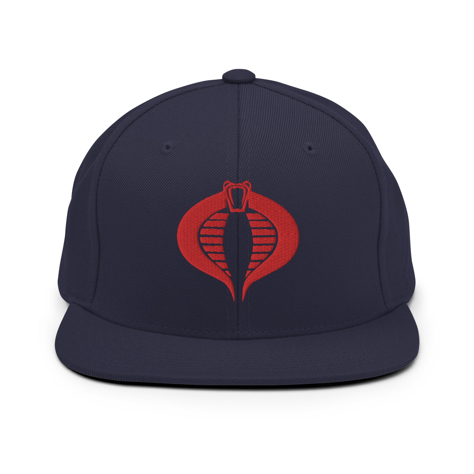 Cobra Logo Embroidered Snapback Baseball Hat GI Joe SkipsBazaar