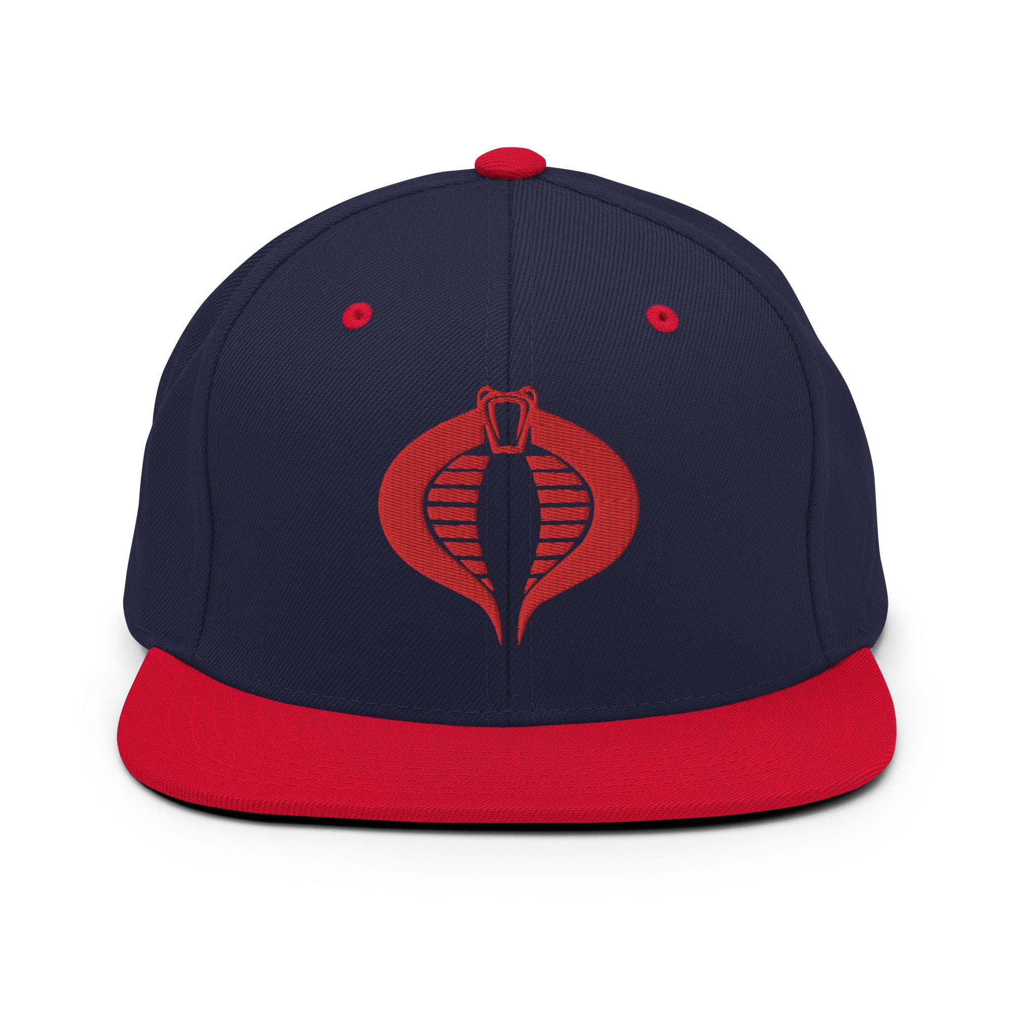 Cobra Logo Embroidered Snapback Baseball Hat - GI Joe