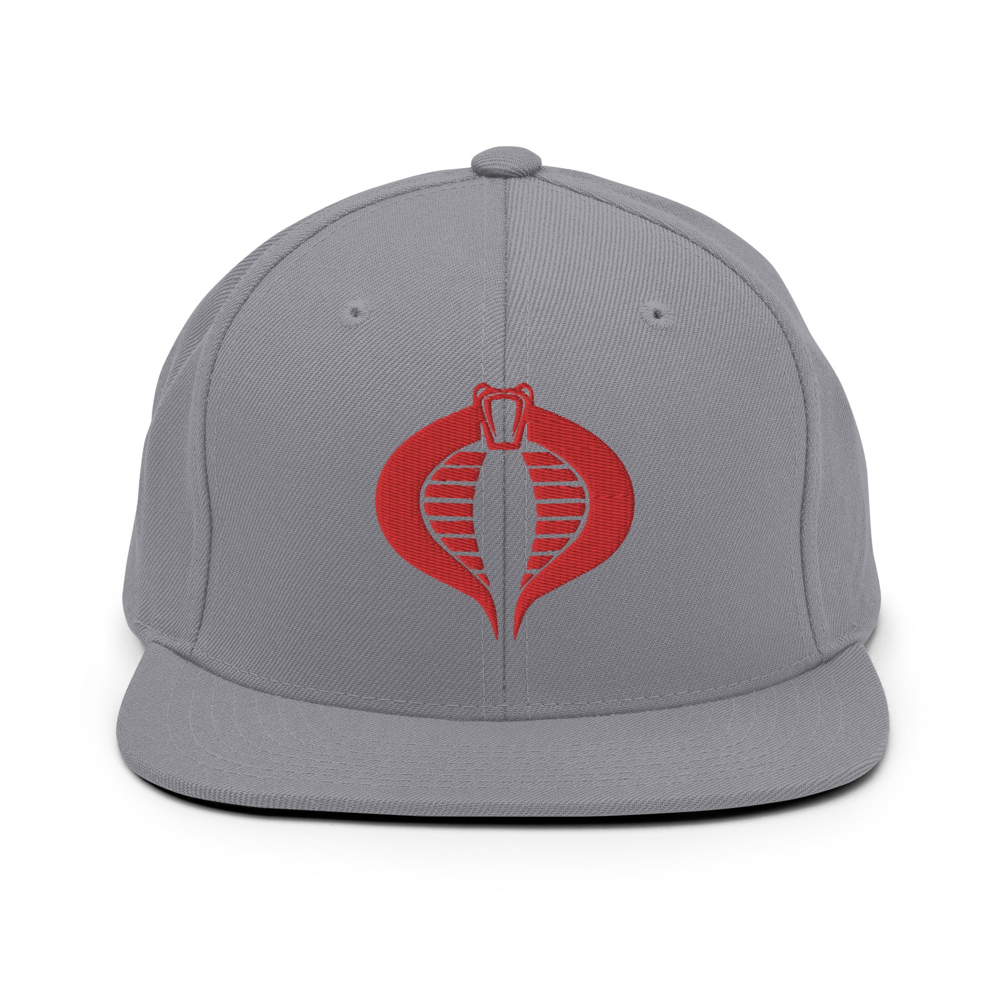 Cobra Logo Embroidered Snapback Baseball Hat - GI Joe