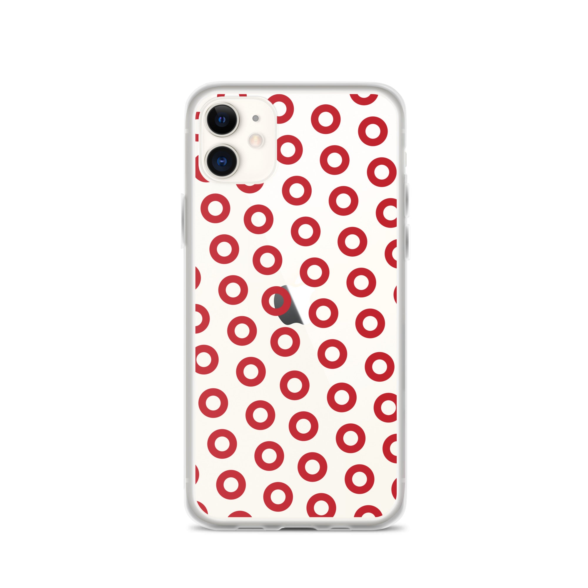 Fishman Red Donut Clear iPhone Case