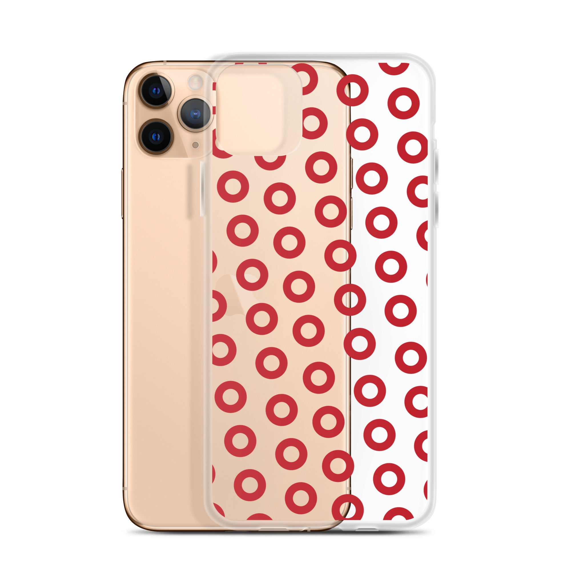 Fishman Red Donut Clear iPhone Case