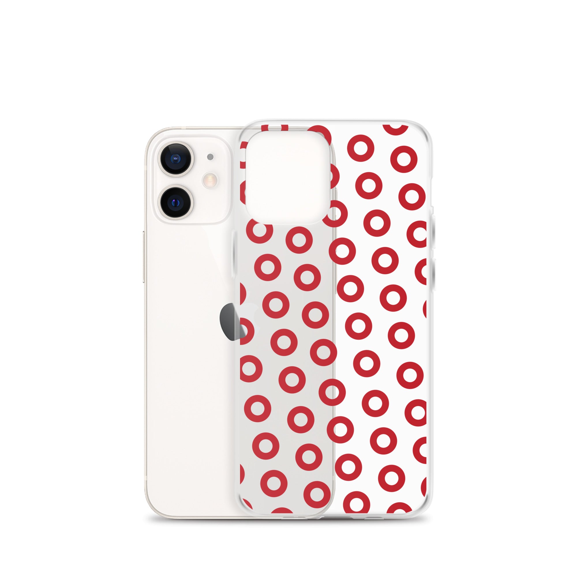 Fishman Red Donut Clear iPhone Case