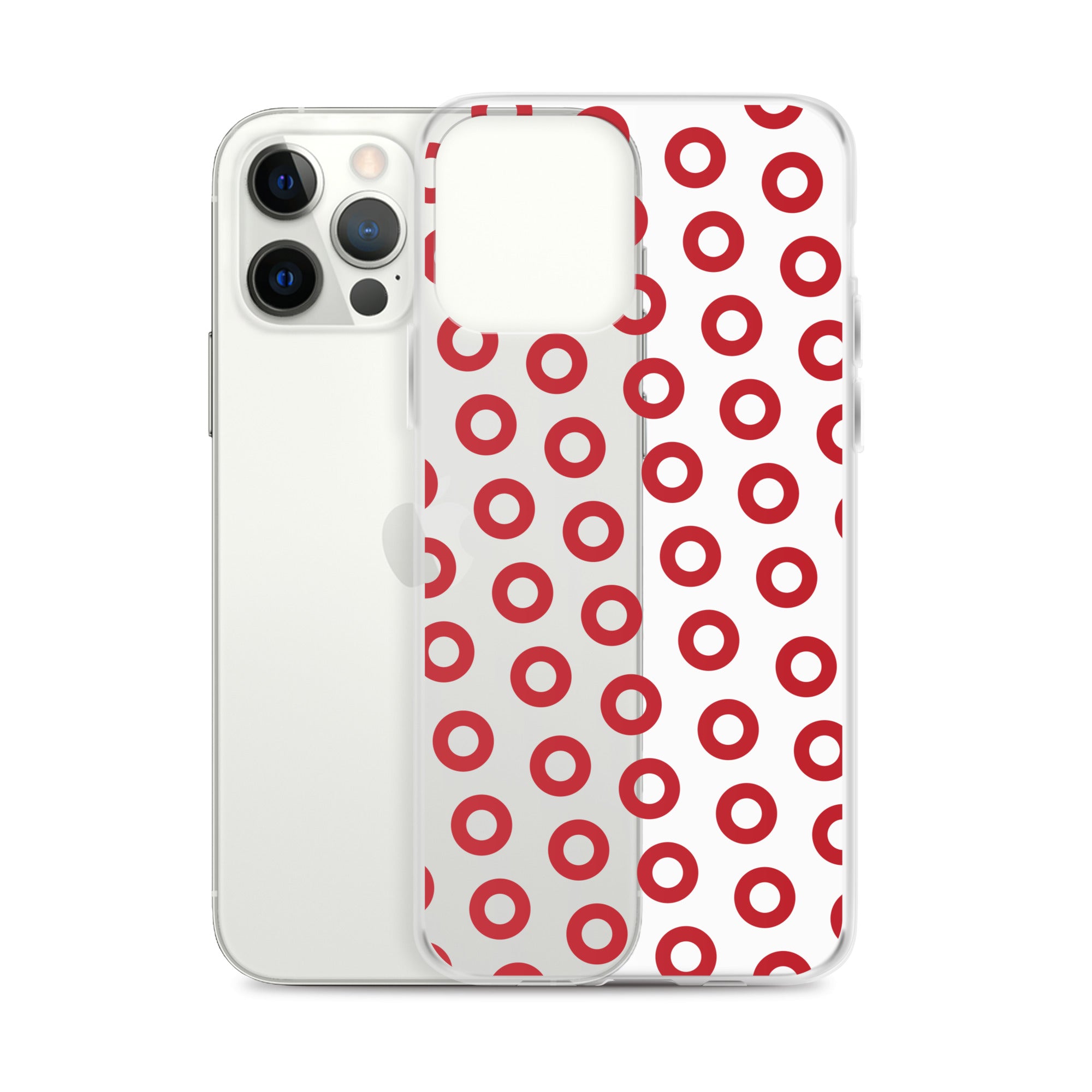 Fishman Red Donut Clear iPhone Case