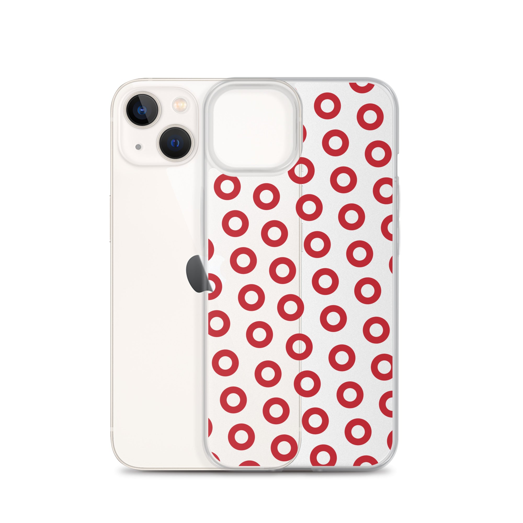 Fishman Red Donut Clear iPhone Case