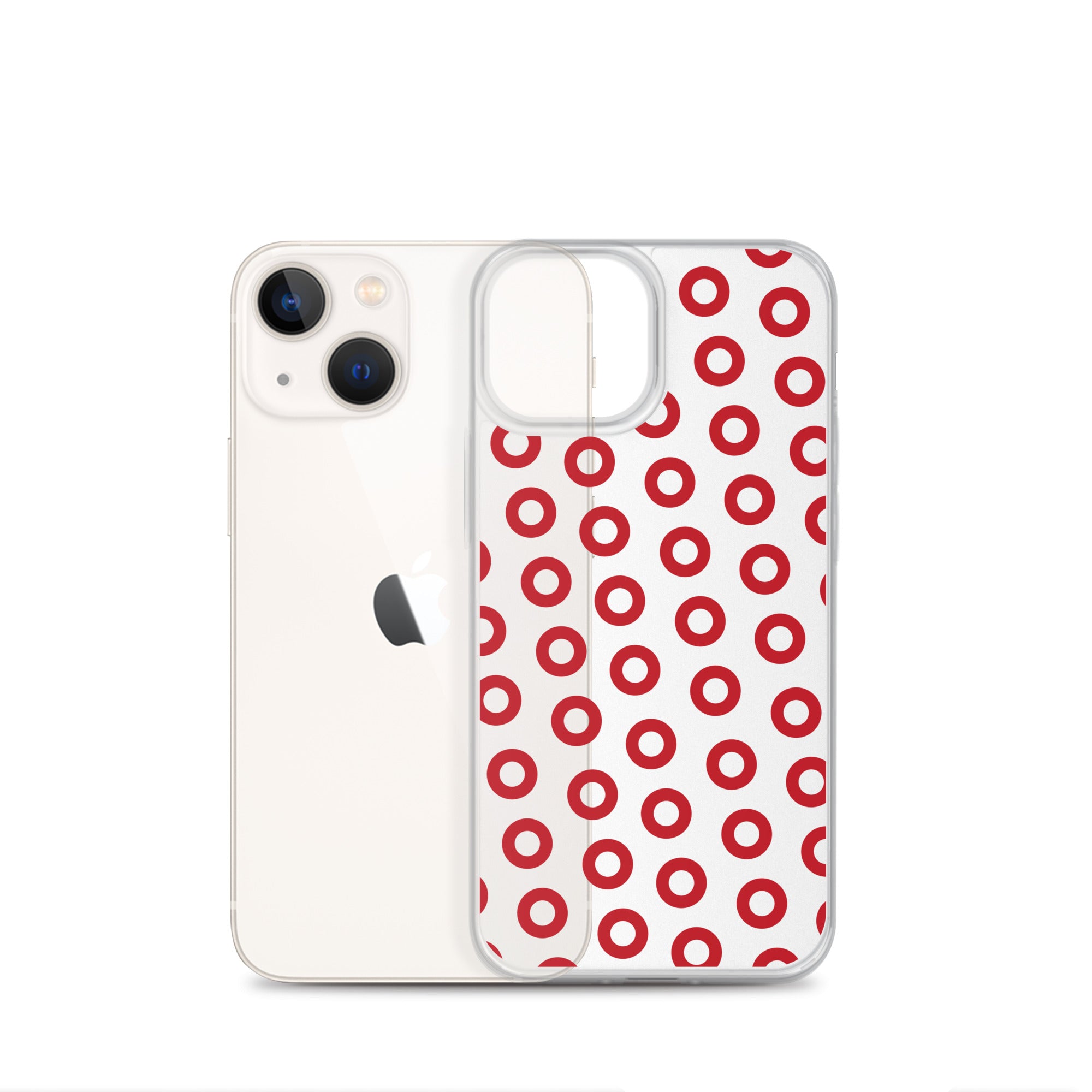 Fishman Red Donut Clear iPhone Case