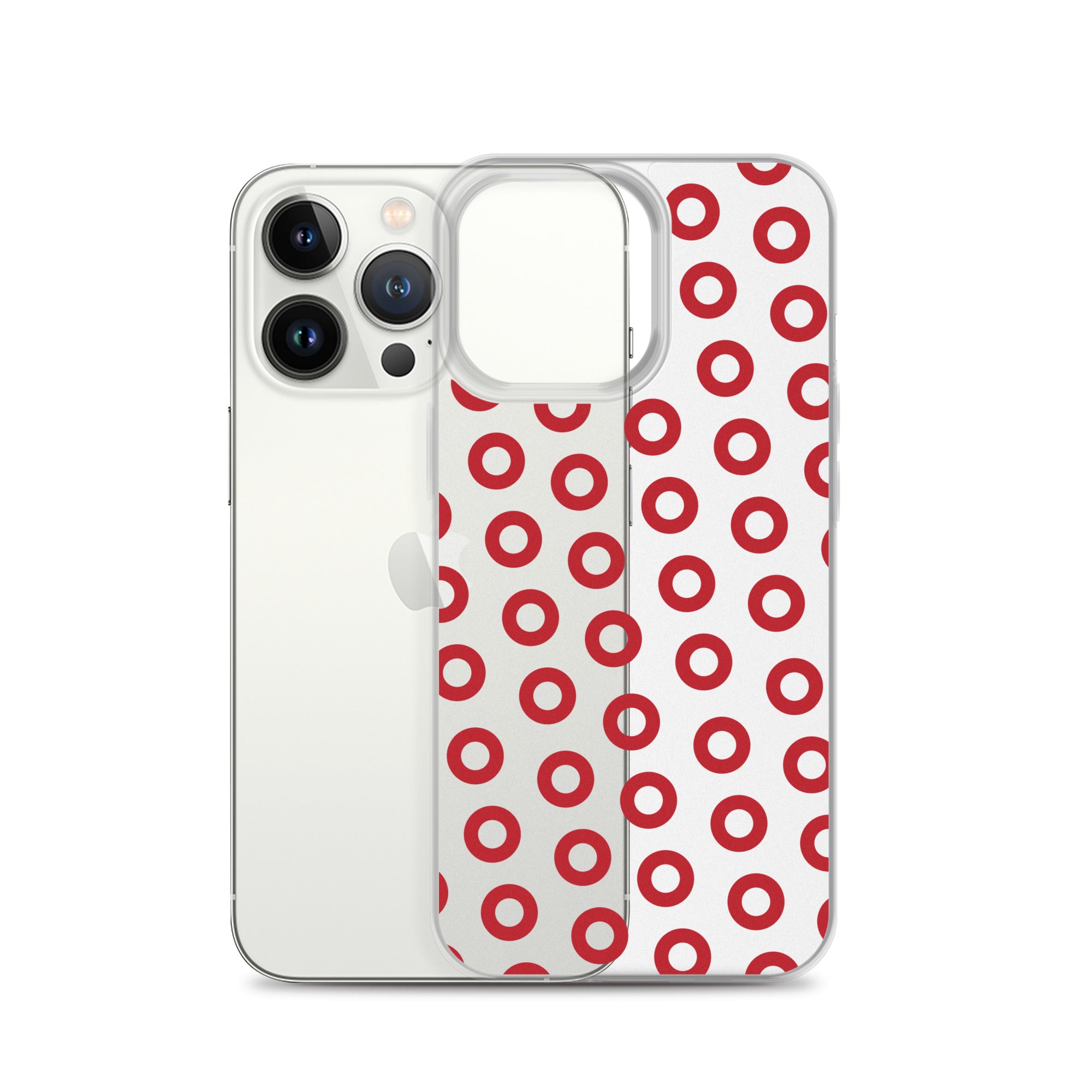 Fishman Red Donut Clear iPhone Case