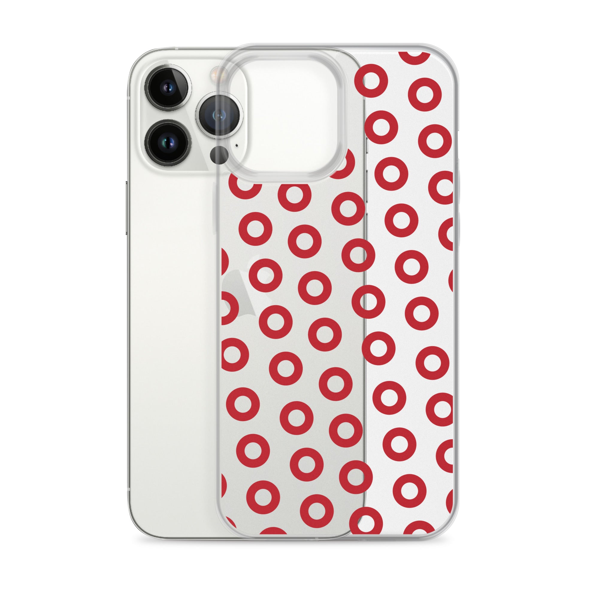 Fishman Red Donut Clear iPhone Case