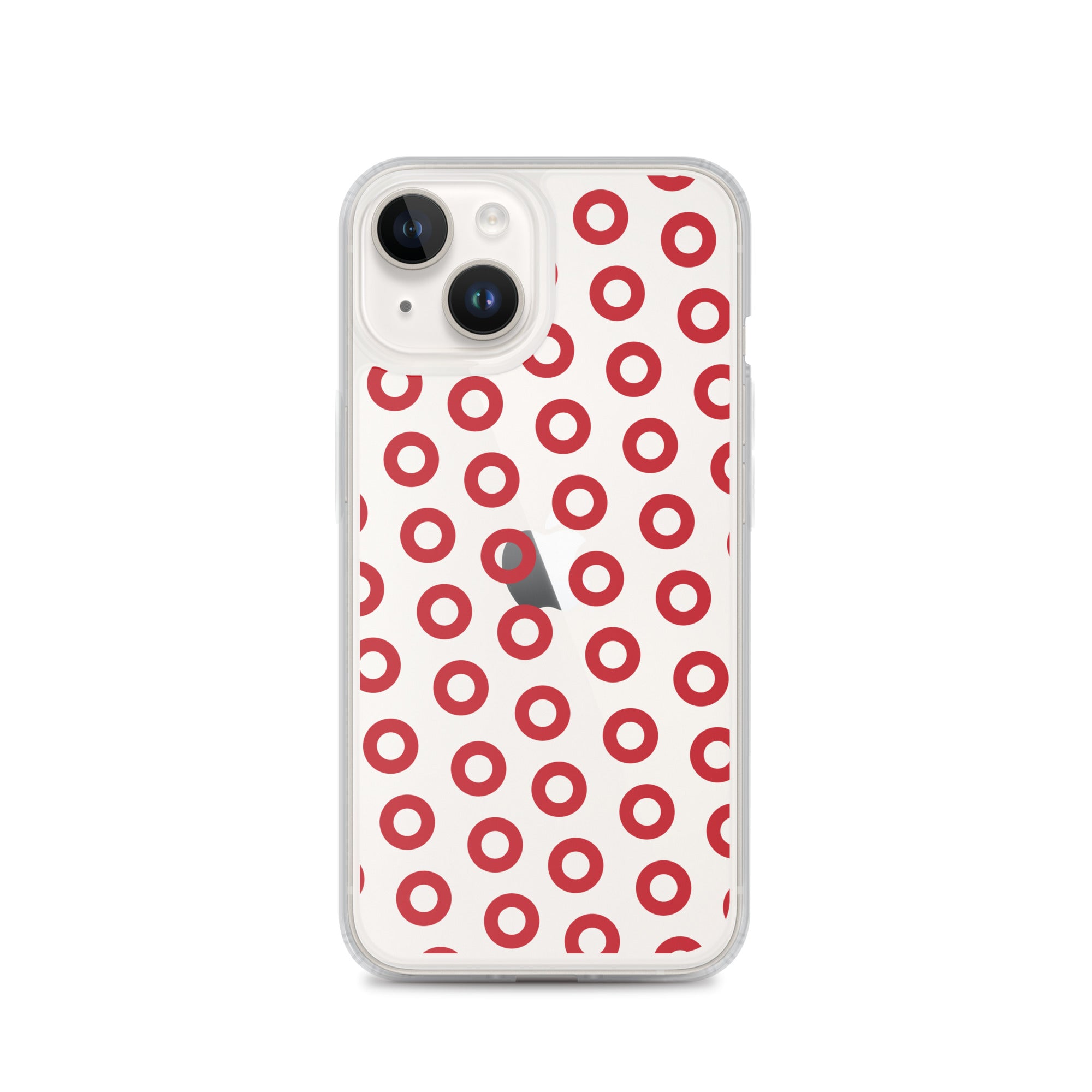 Fishman Red Donut Clear iPhone Case