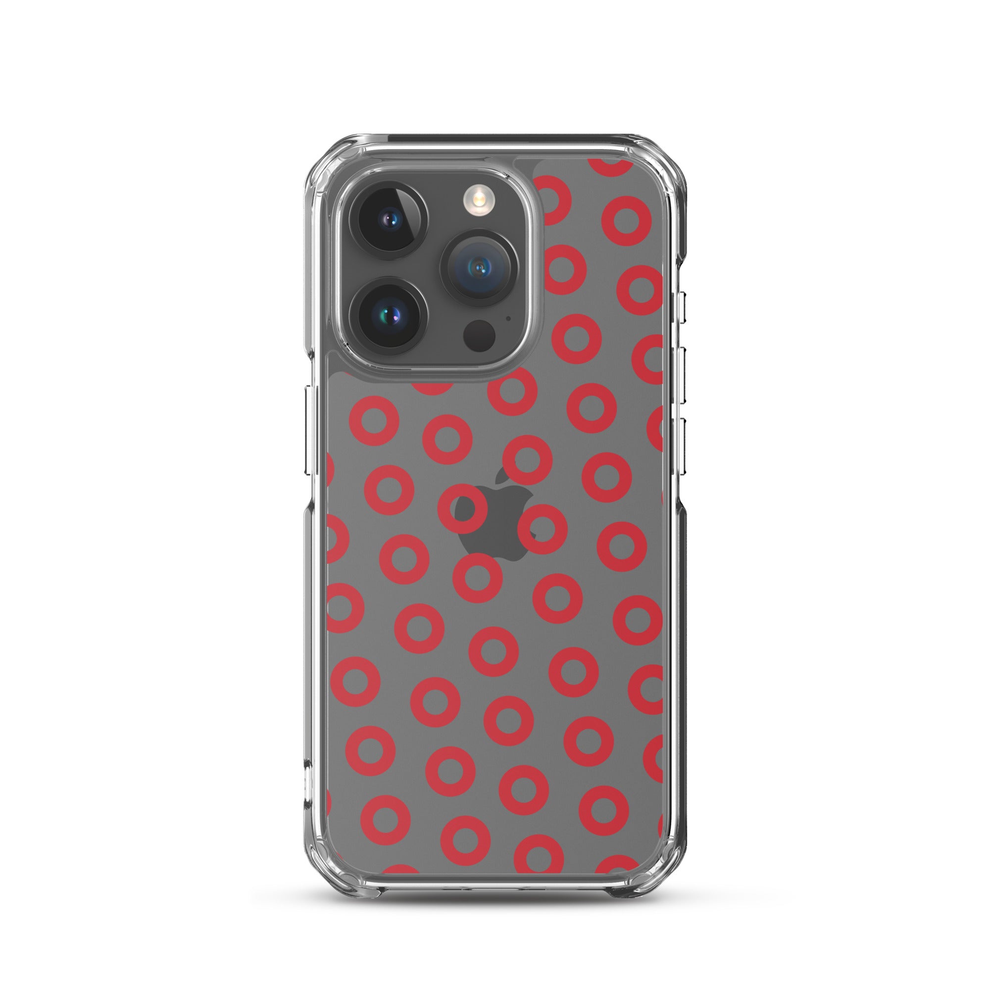 Fishman Red Donut Clear iPhone Case