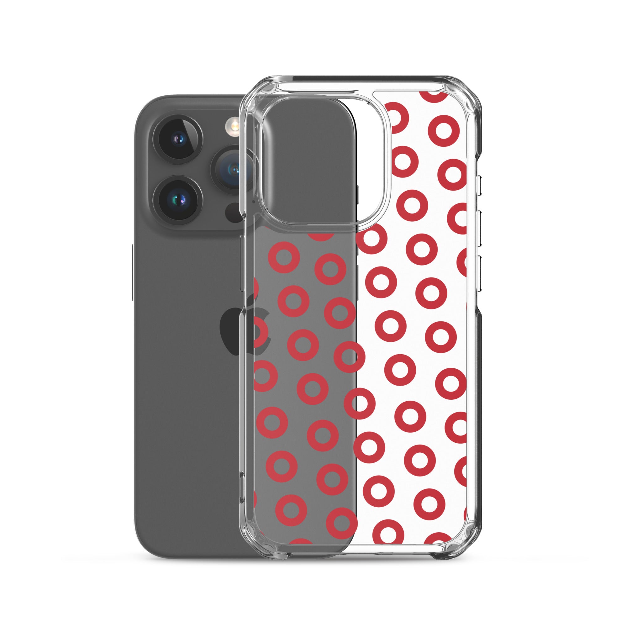 Fishman Red Donut Clear iPhone Case