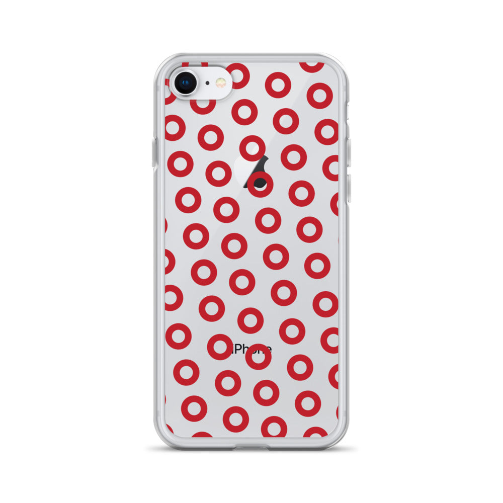 Fishman Red Donut Clear iPhone Case