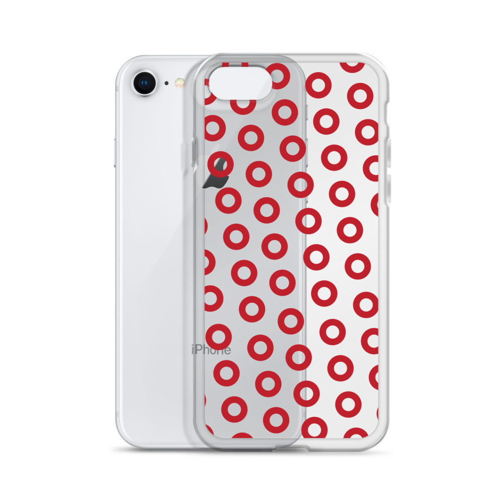 Fishman Red Donut Clear iPhone Case