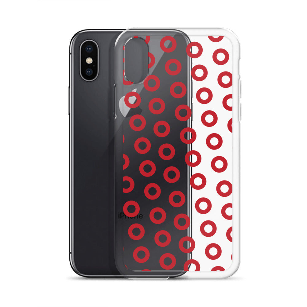 Fishman Red Donut Clear iPhone Case