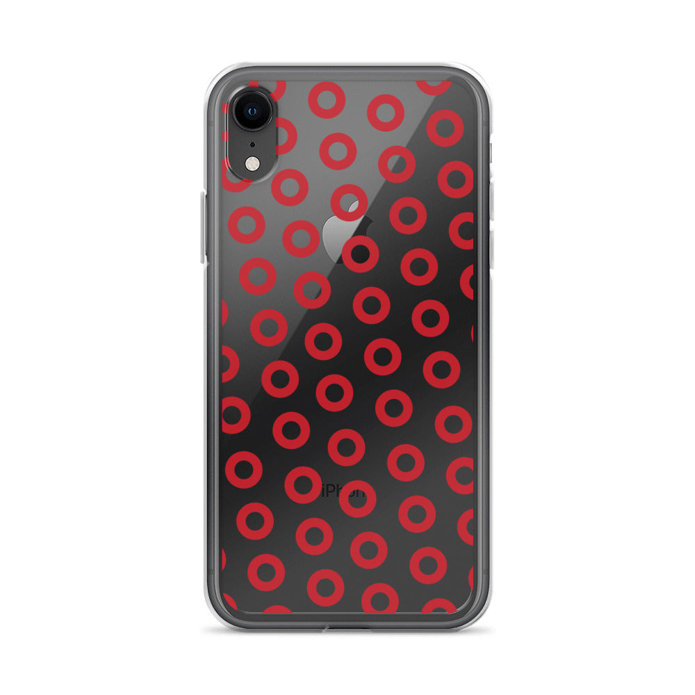 Fishman Red Donut Clear iPhone Case