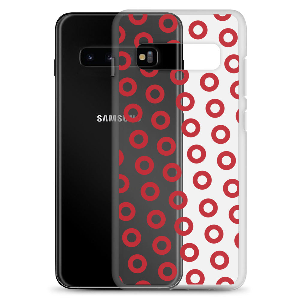 Clear Samsung Phone Case Fishman Red Donut