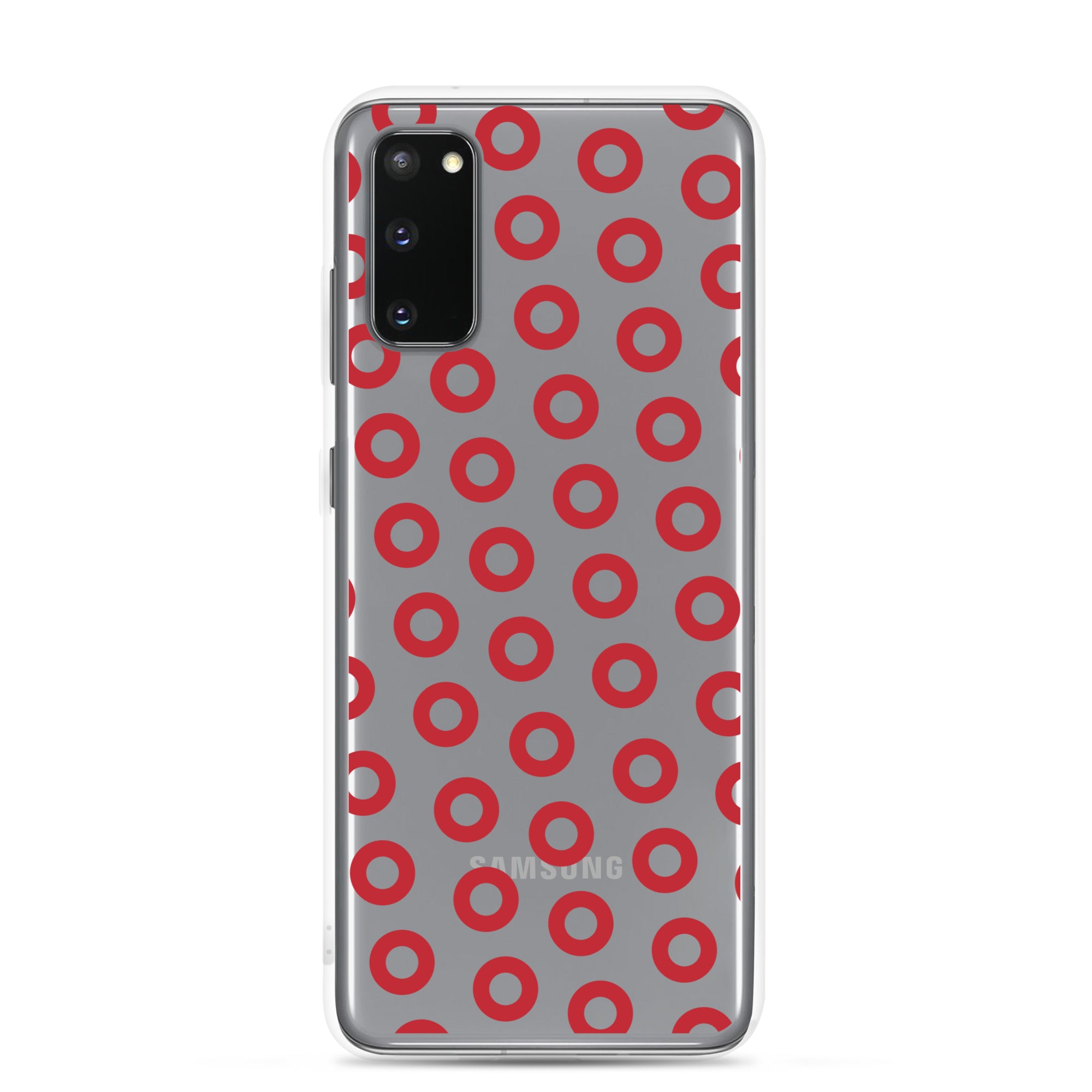 Clear Samsung Phone Case Fishman Red Donut