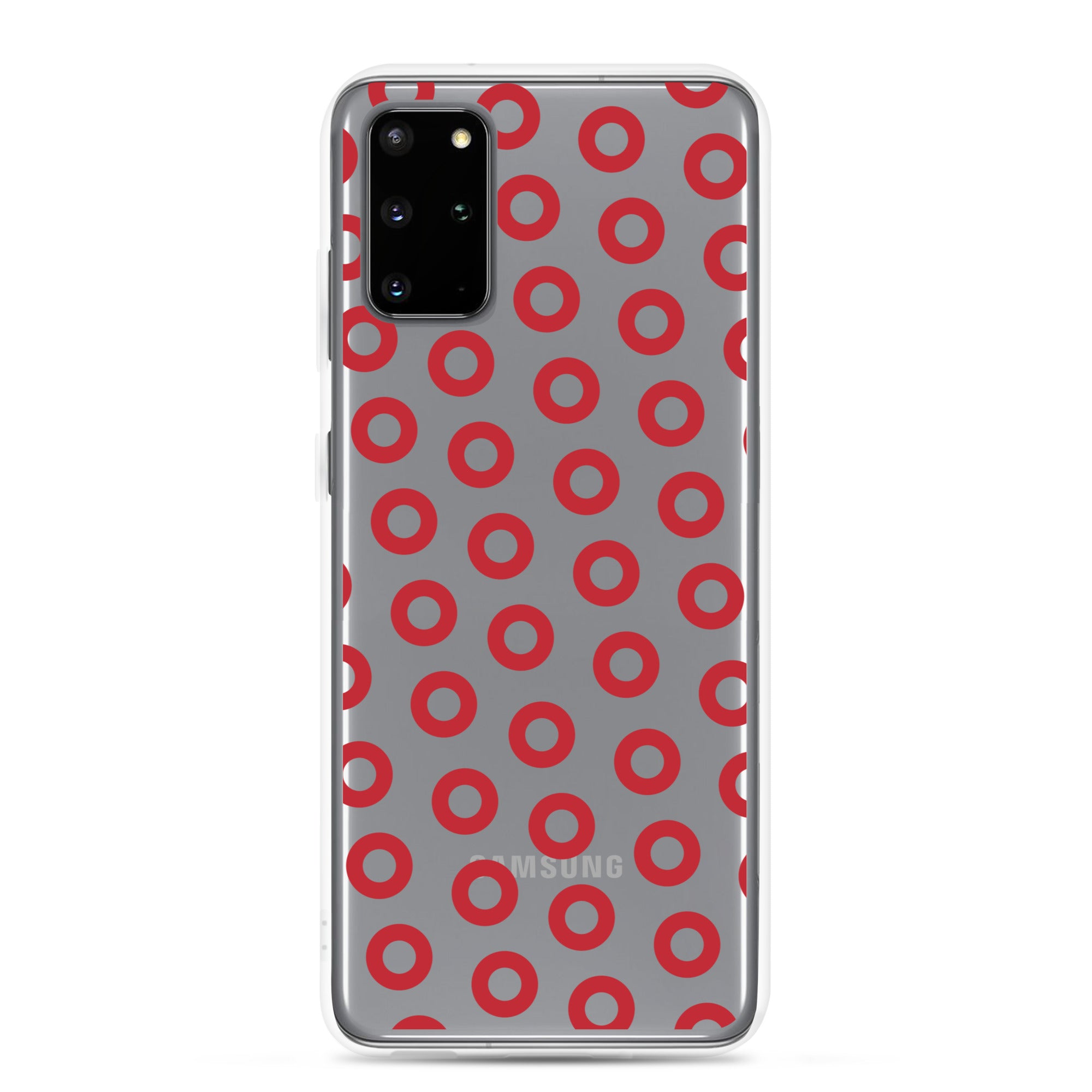 Clear Samsung Phone Case Fishman Red Donut