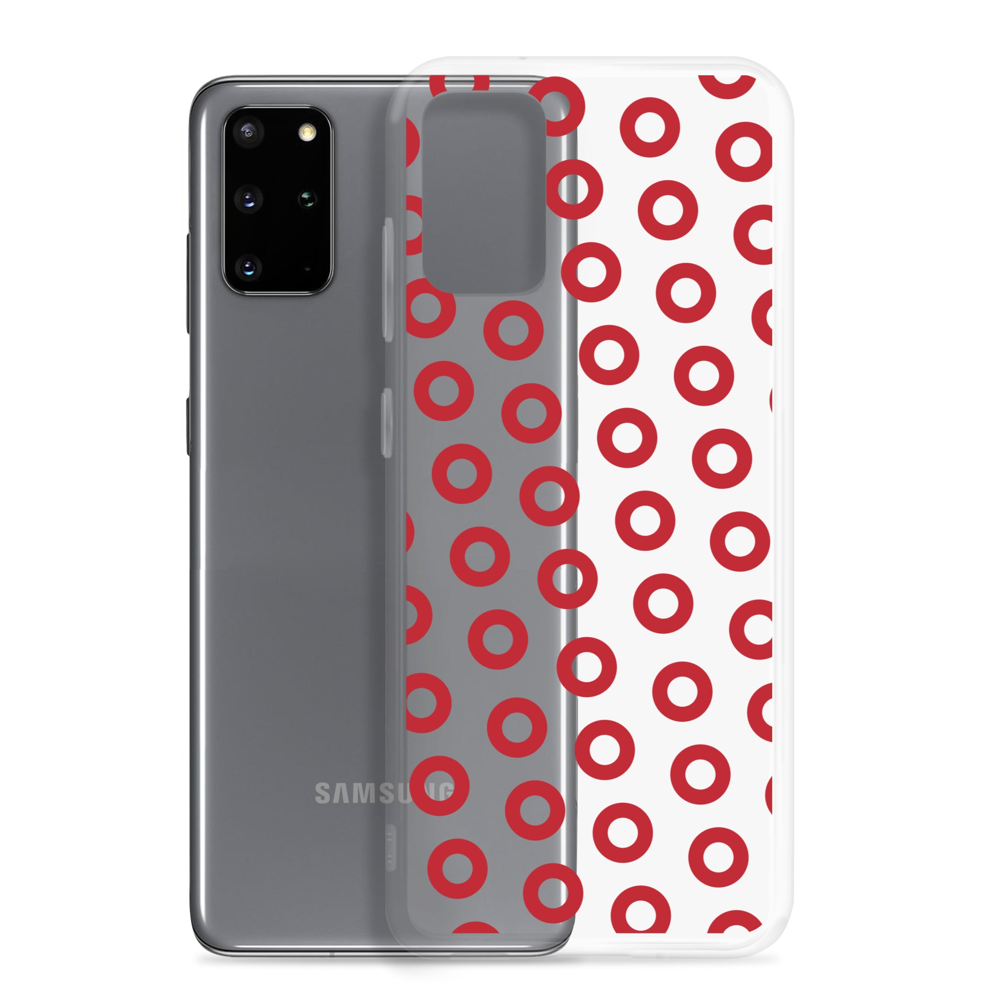 Clear Samsung Phone Case Fishman Red Donut