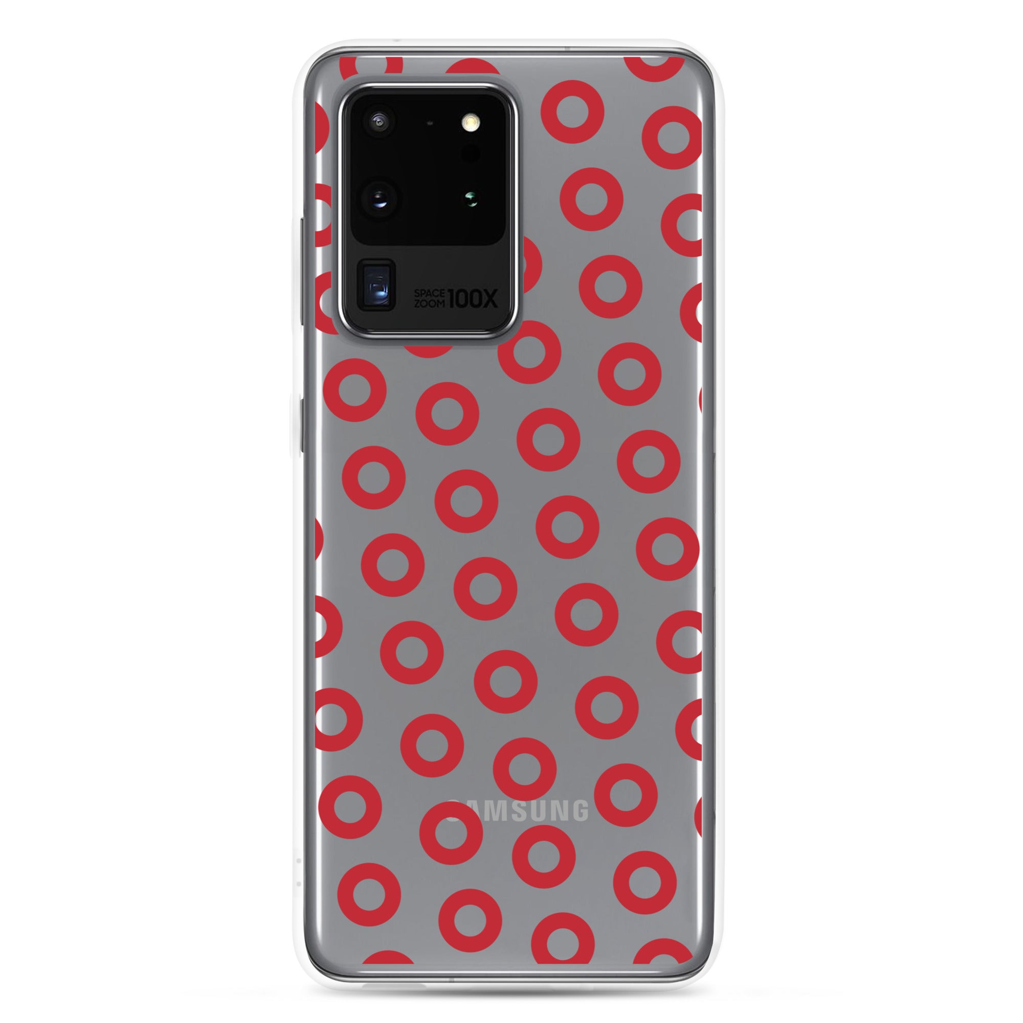 Clear Samsung Phone Case Fishman Red Donut