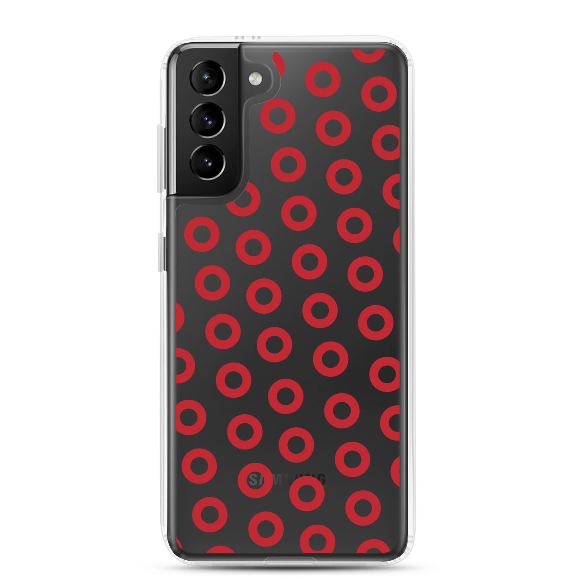 Clear Samsung Phone Case Fishman Red Donut