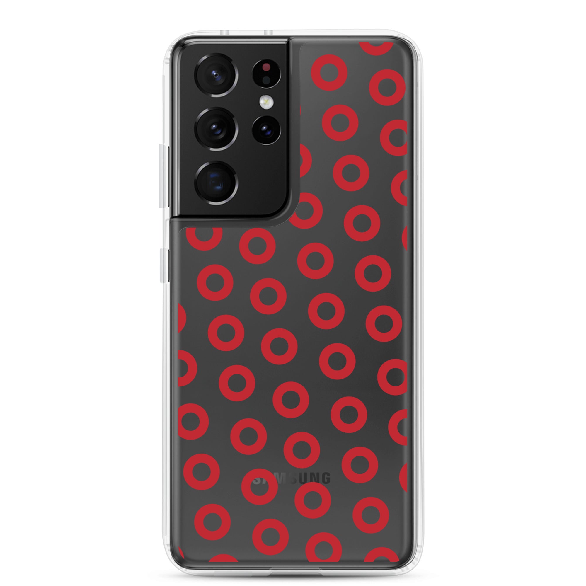 Clear Samsung Phone Case Fishman Red Donut