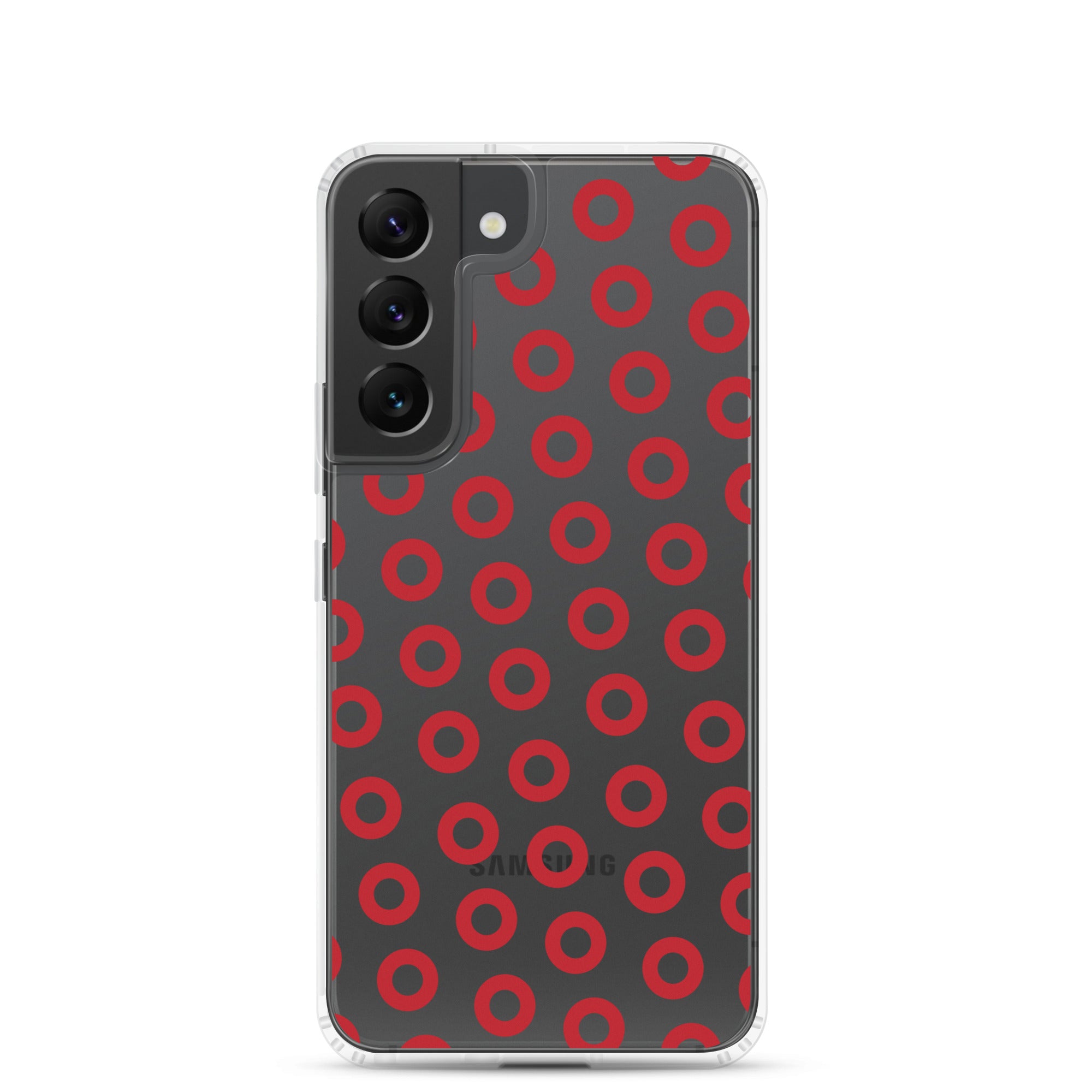 Clear Samsung Phone Case Fishman Red Donut