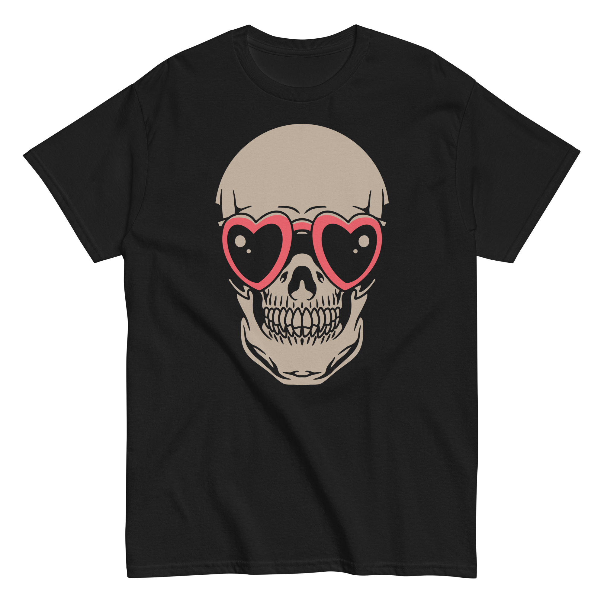 Skull Heart Sunglasses Graphic Tee